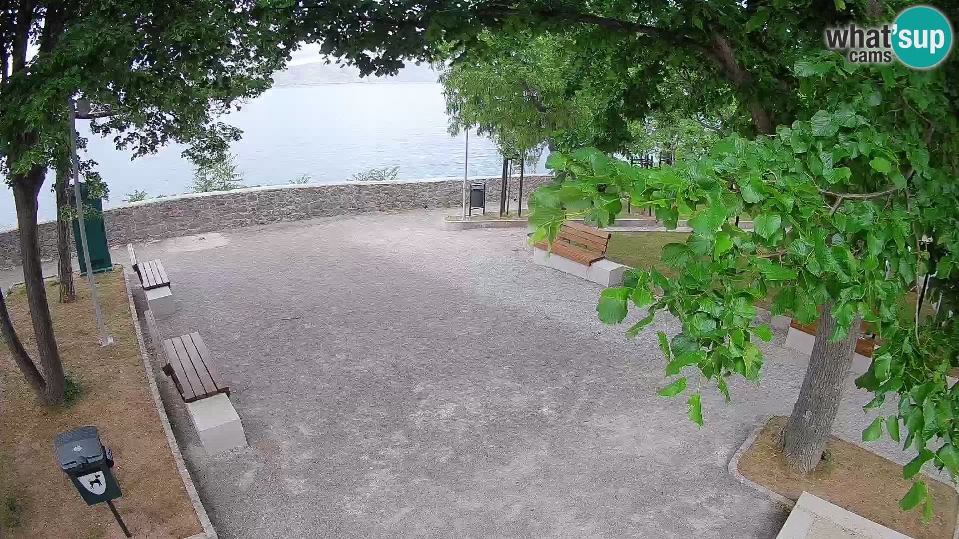 Senj Live Cam – Writers’ Park and the Velebit Channel
