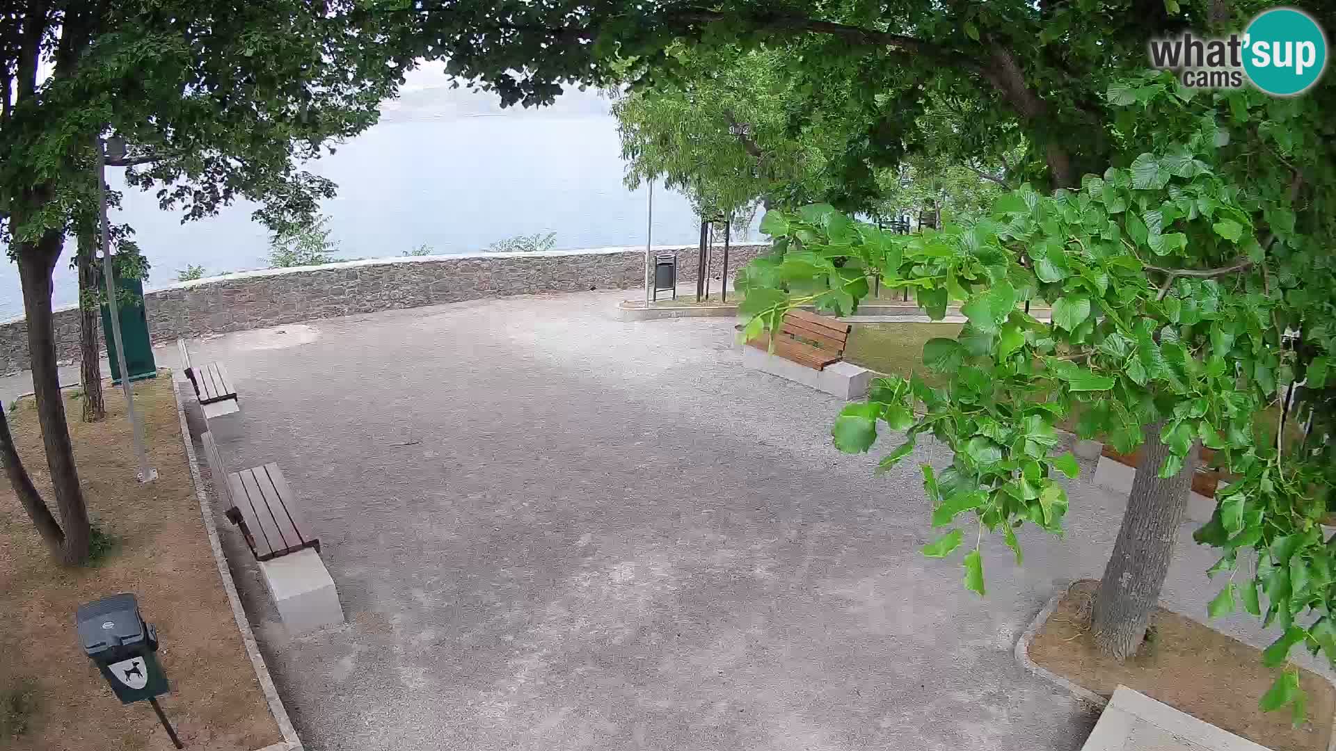 Senj Live Cam – Writers’ Park and the Velebit Channel