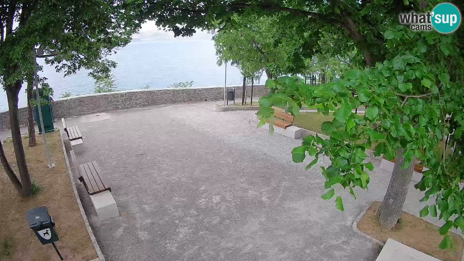 Senj Live Webcam – Schriftstellerpark und Velebit-Kanal