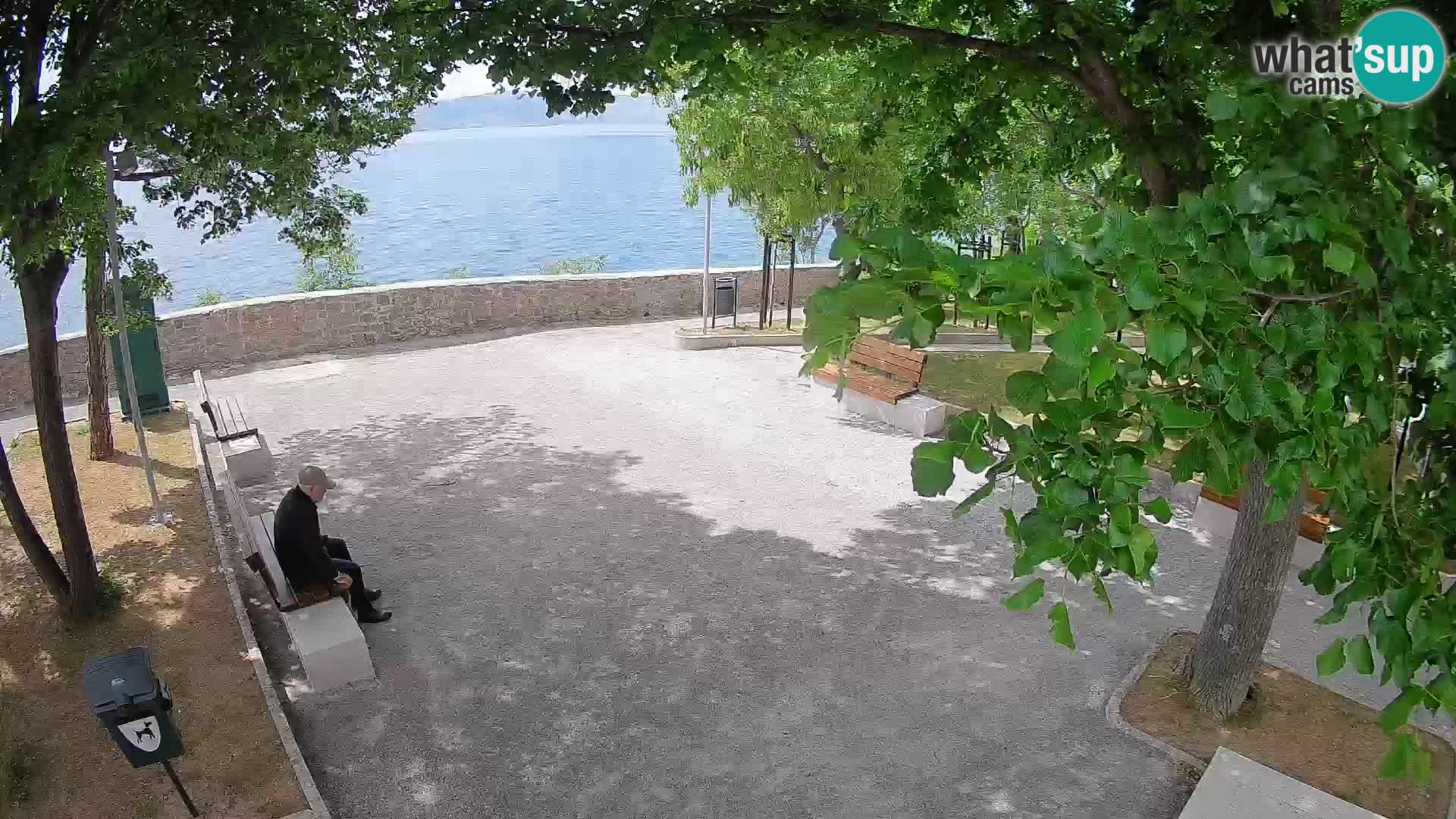 Senj Live Webcam – Schriftstellerpark und Velebit-Kanal