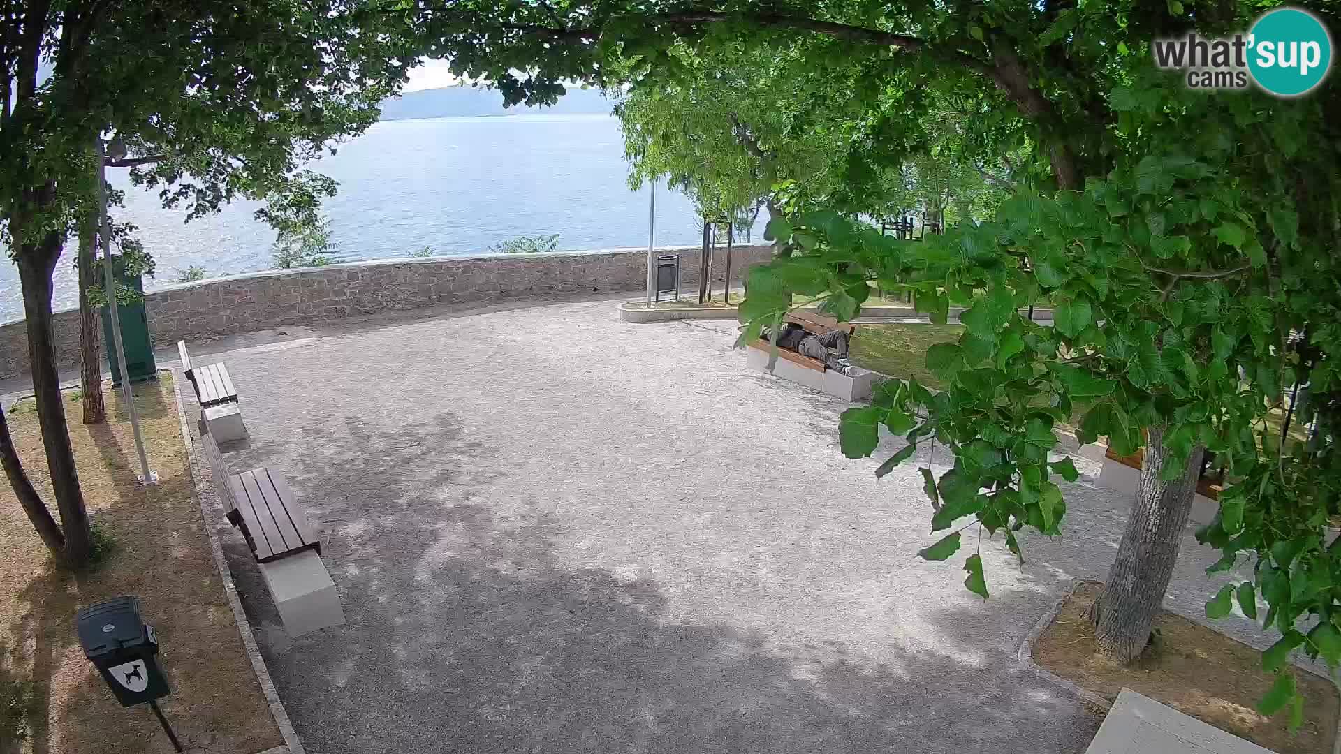 Senj Live Cam – Writers’ Park and the Velebit Channel