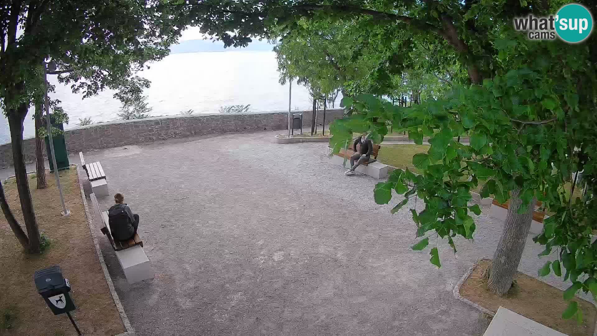 Senj Live Webcam – Schriftstellerpark und Velebit-Kanal