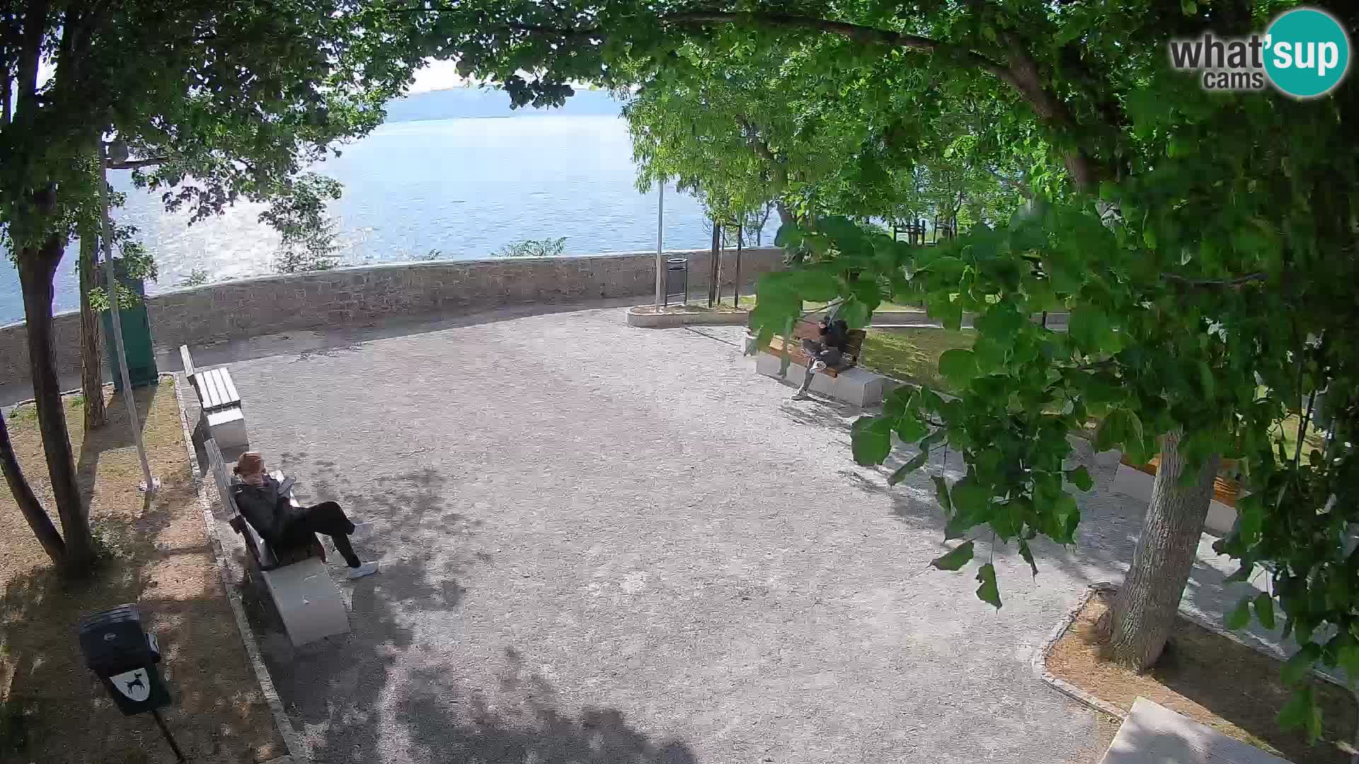 Senj Live Webcam – Schriftstellerpark und Velebit-Kanal