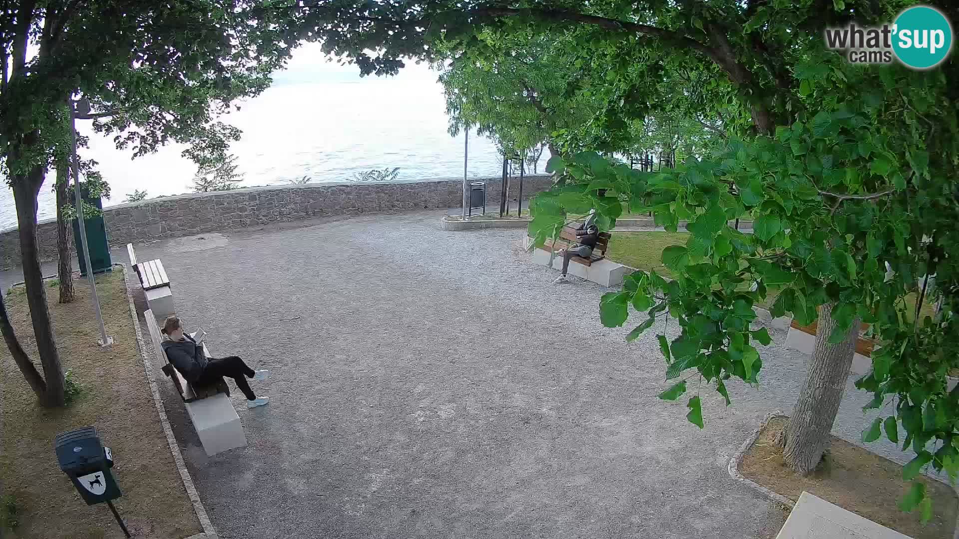 Senj Live Webcam – Schriftstellerpark und Velebit-Kanal