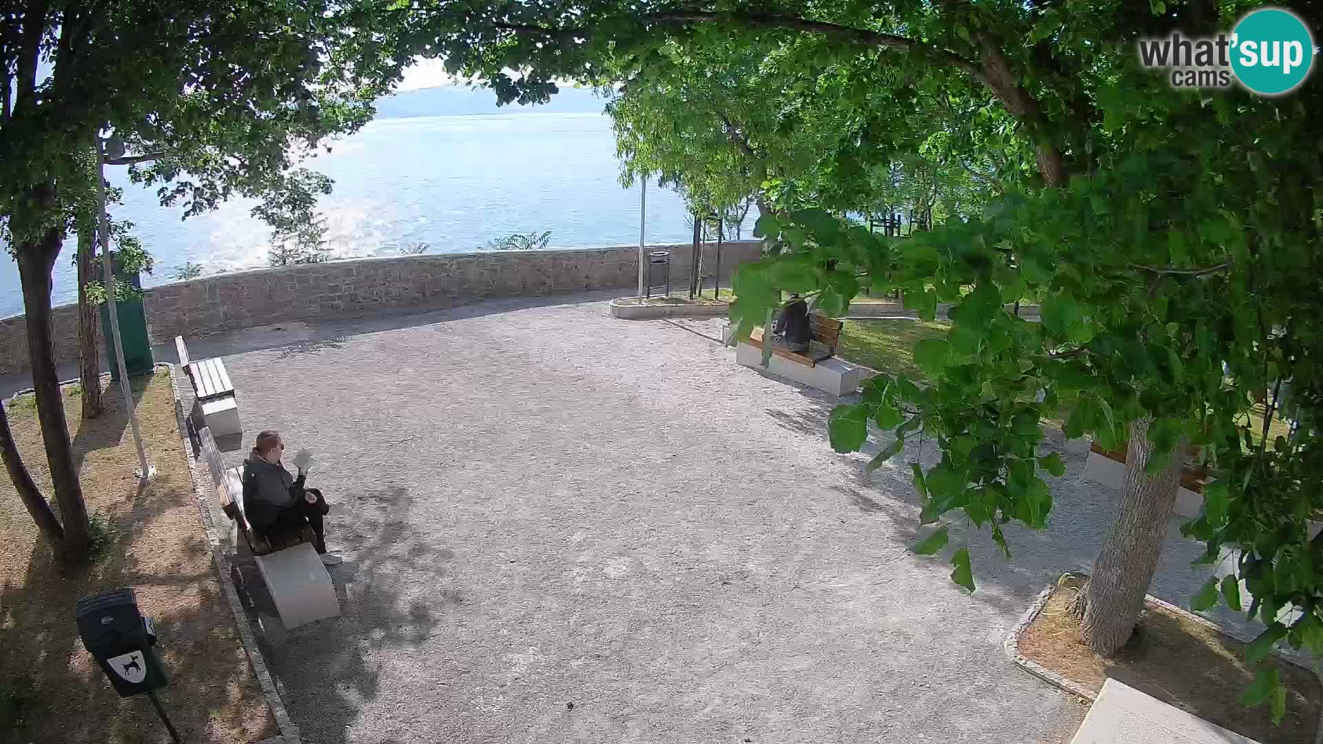 Senj Live Webcam – Schriftstellerpark und Velebit-Kanal