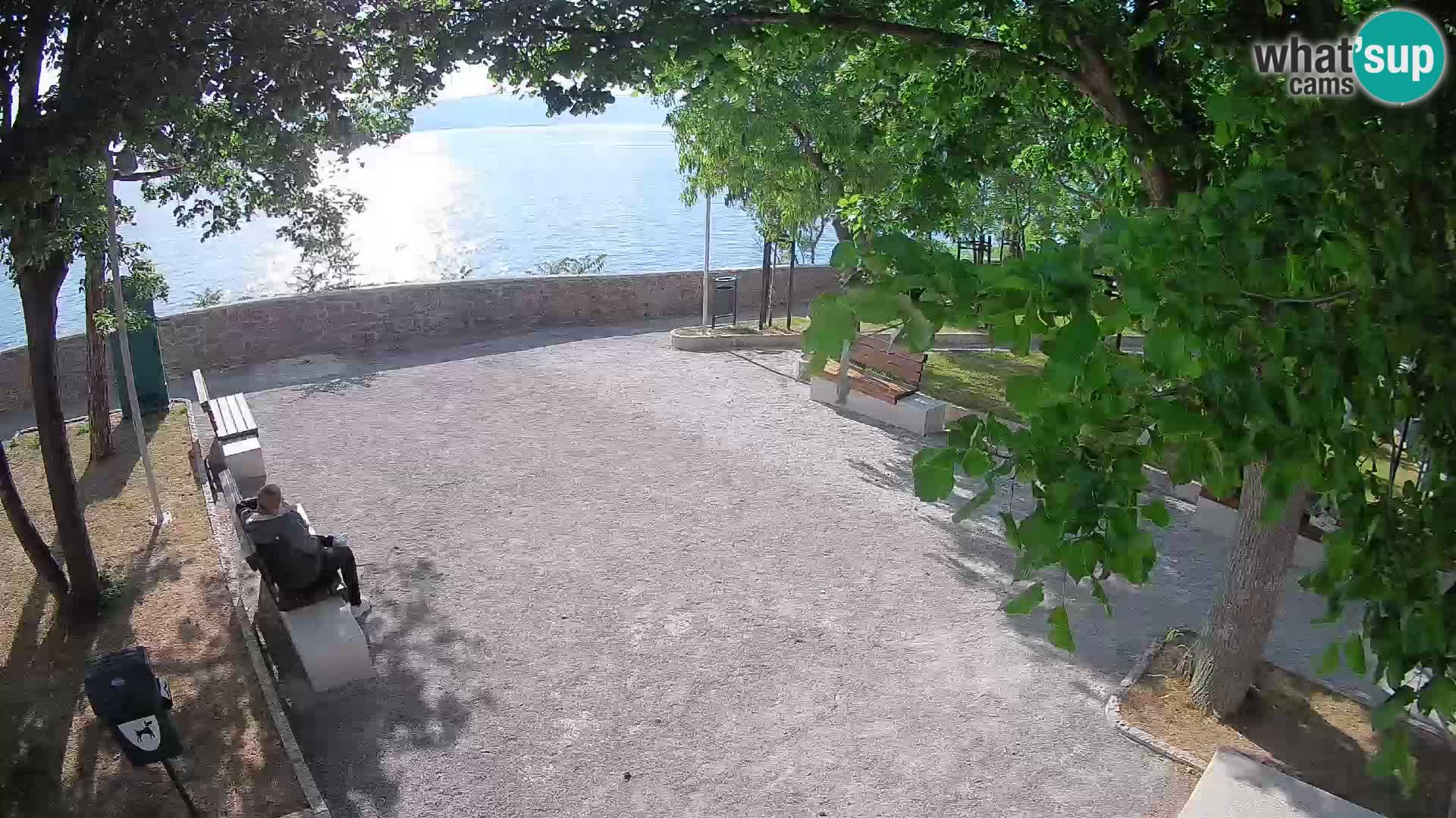 Senj Live Webcam – Schriftstellerpark und Velebit-Kanal