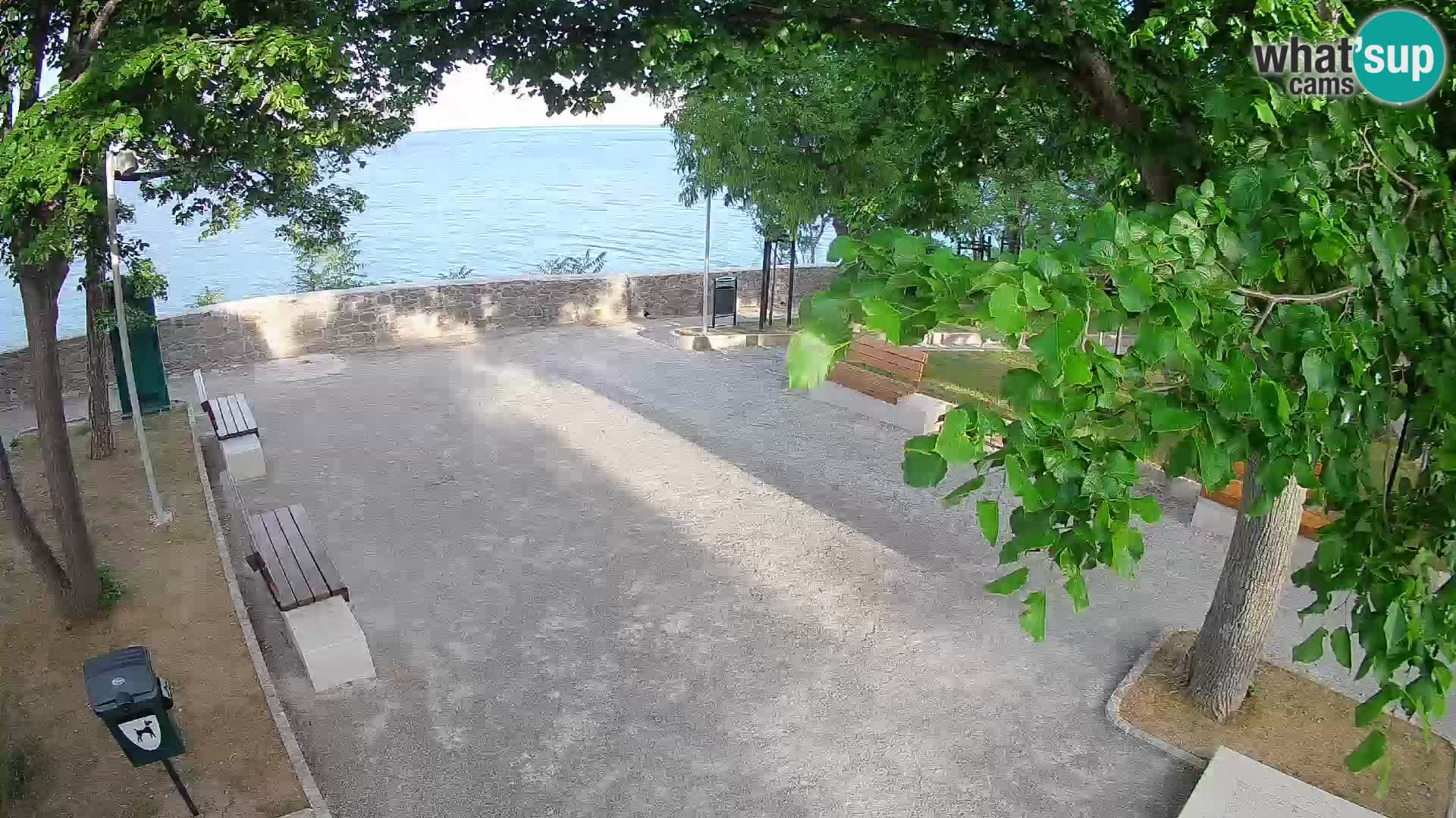 Senj Live Cam – Writers’ Park and the Velebit Channel