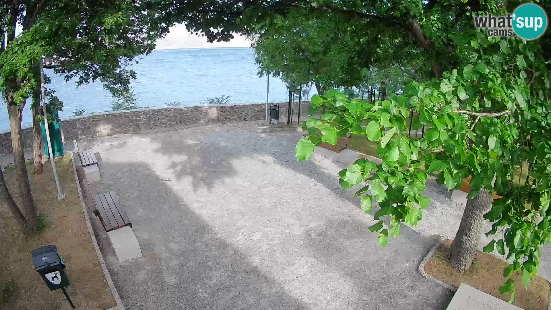 Senj Live Webcam – Schriftstellerpark und Velebit-Kanal