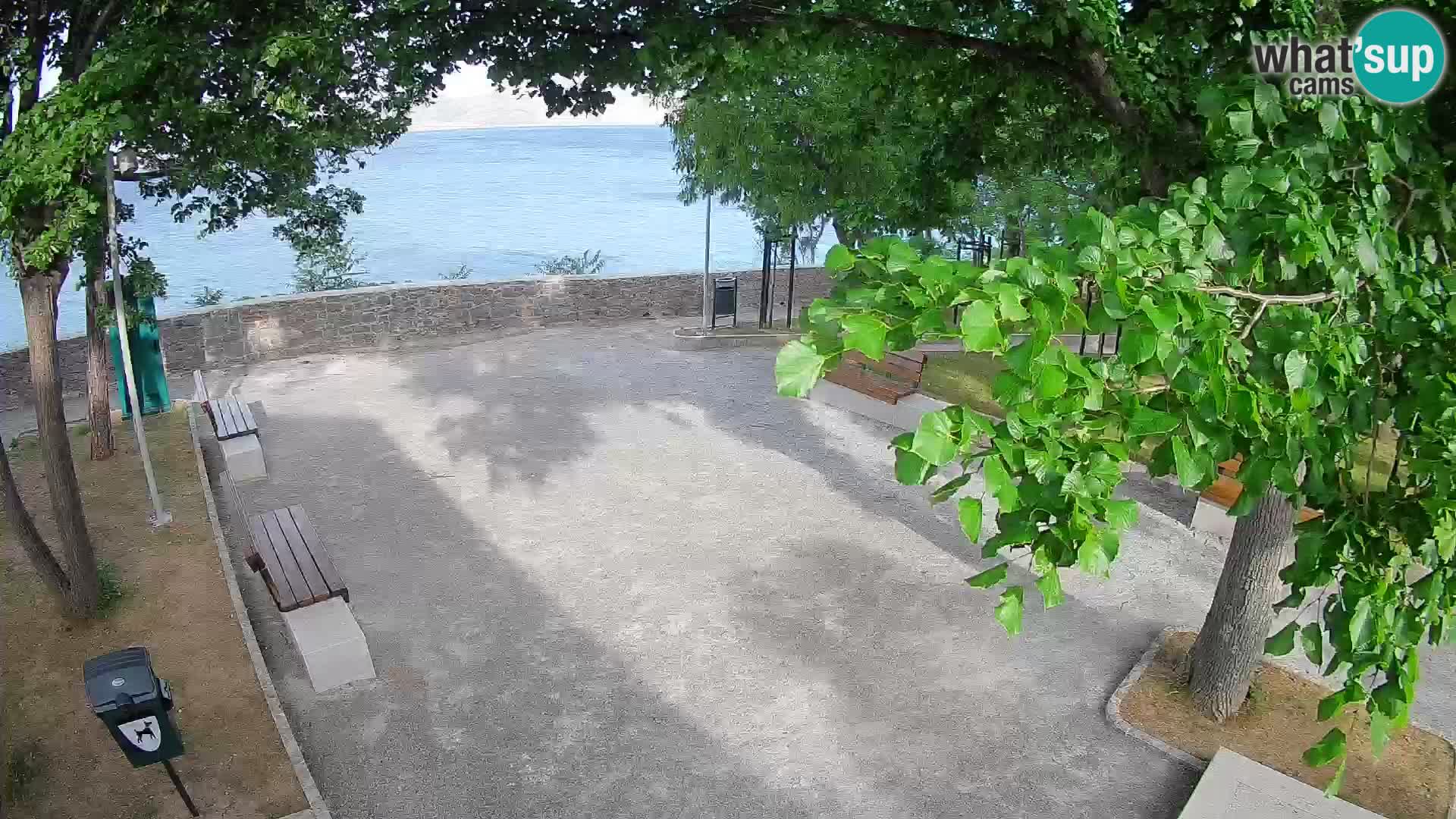 Senj Live Cam – Writers’ Park and the Velebit Channel