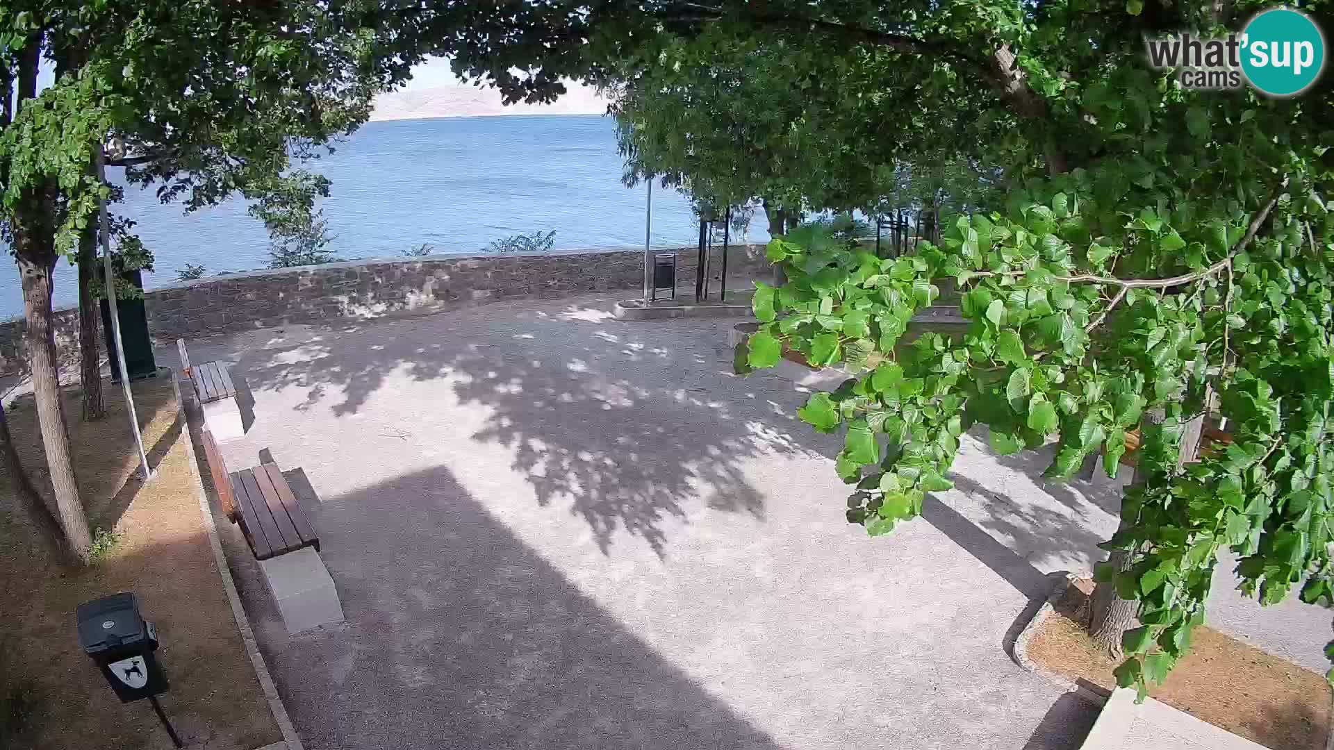 Senj Live Cam – Writers’ Park and the Velebit Channel