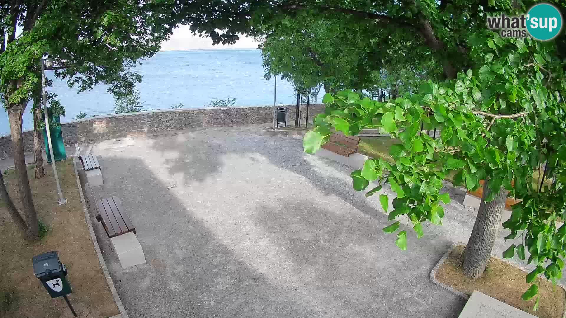 Senj Live Webcam – Schriftstellerpark und Velebit-Kanal