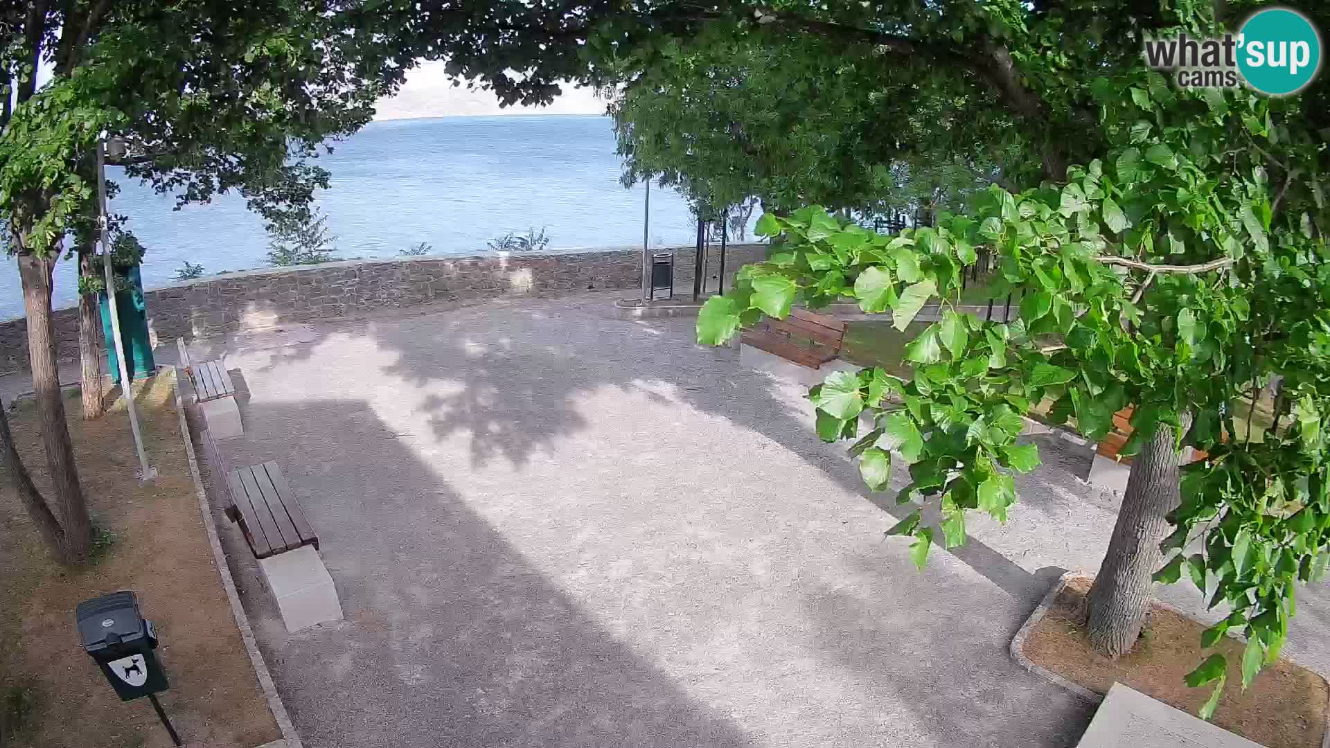 Senj Live Cam – Writers’ Park and the Velebit Channel