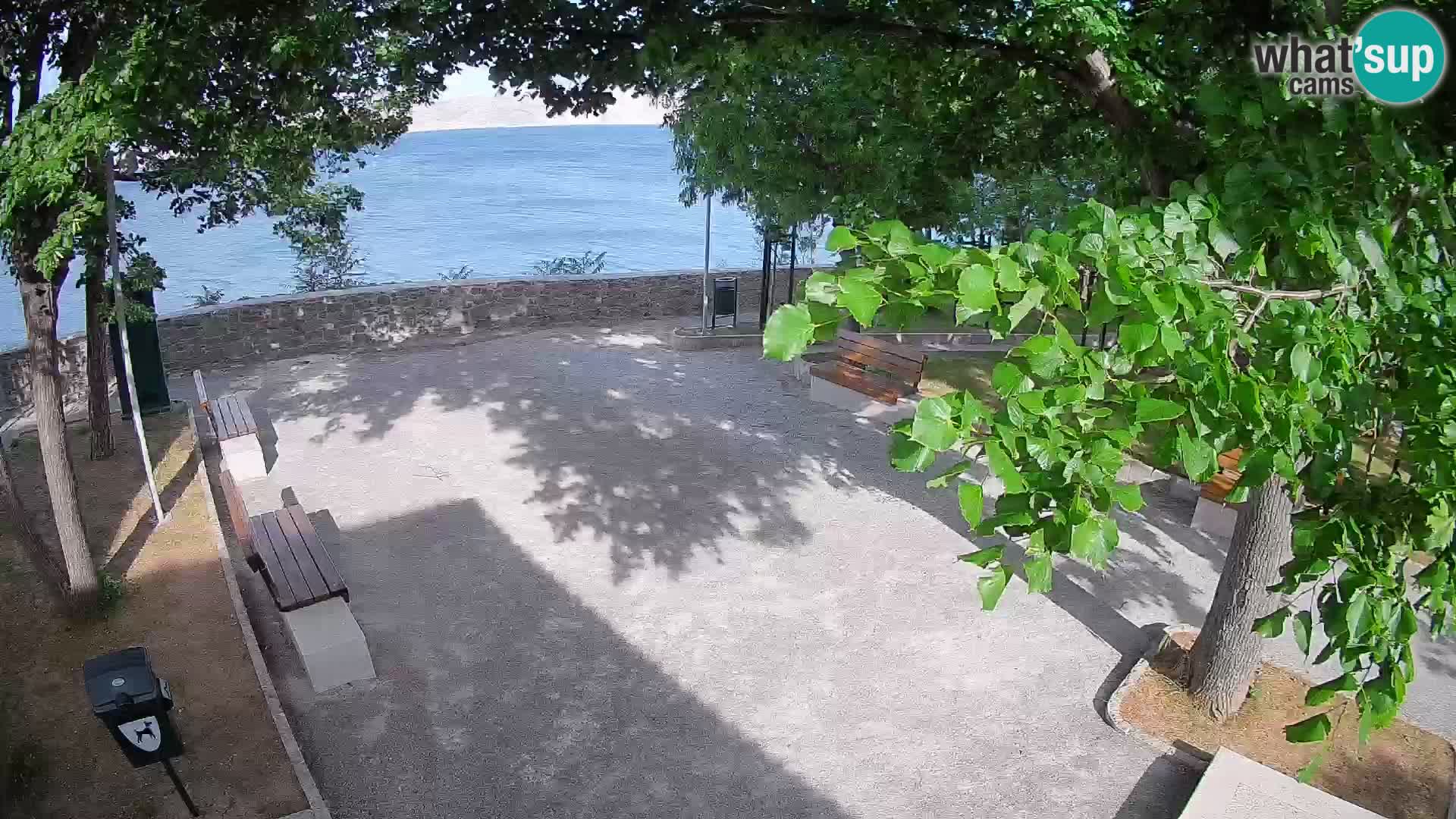 Senj Live Webcam – Schriftstellerpark und Velebit-Kanal