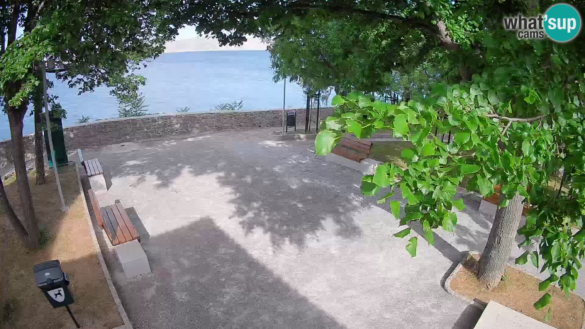 Senj Live Cam – Writers’ Park and the Velebit Channel
