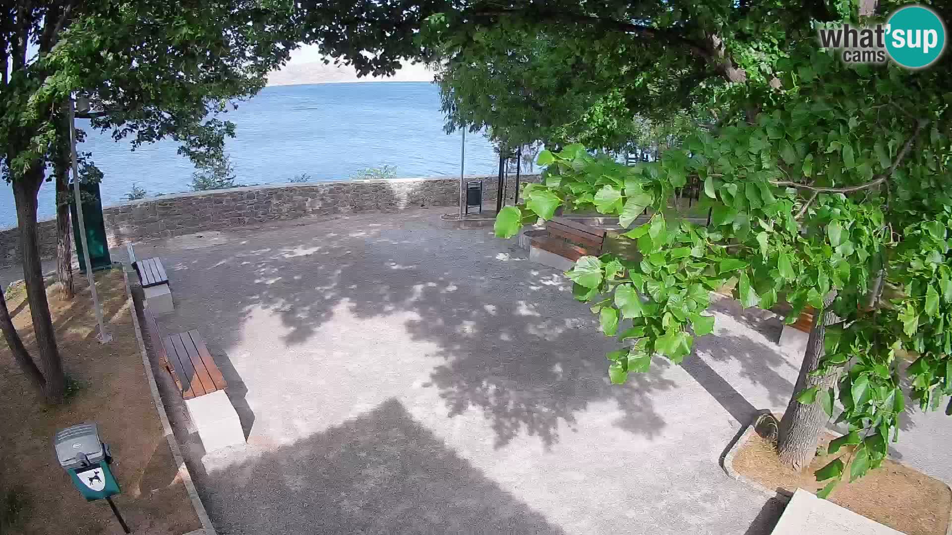 Senj Live Cam – Writers’ Park and the Velebit Channel