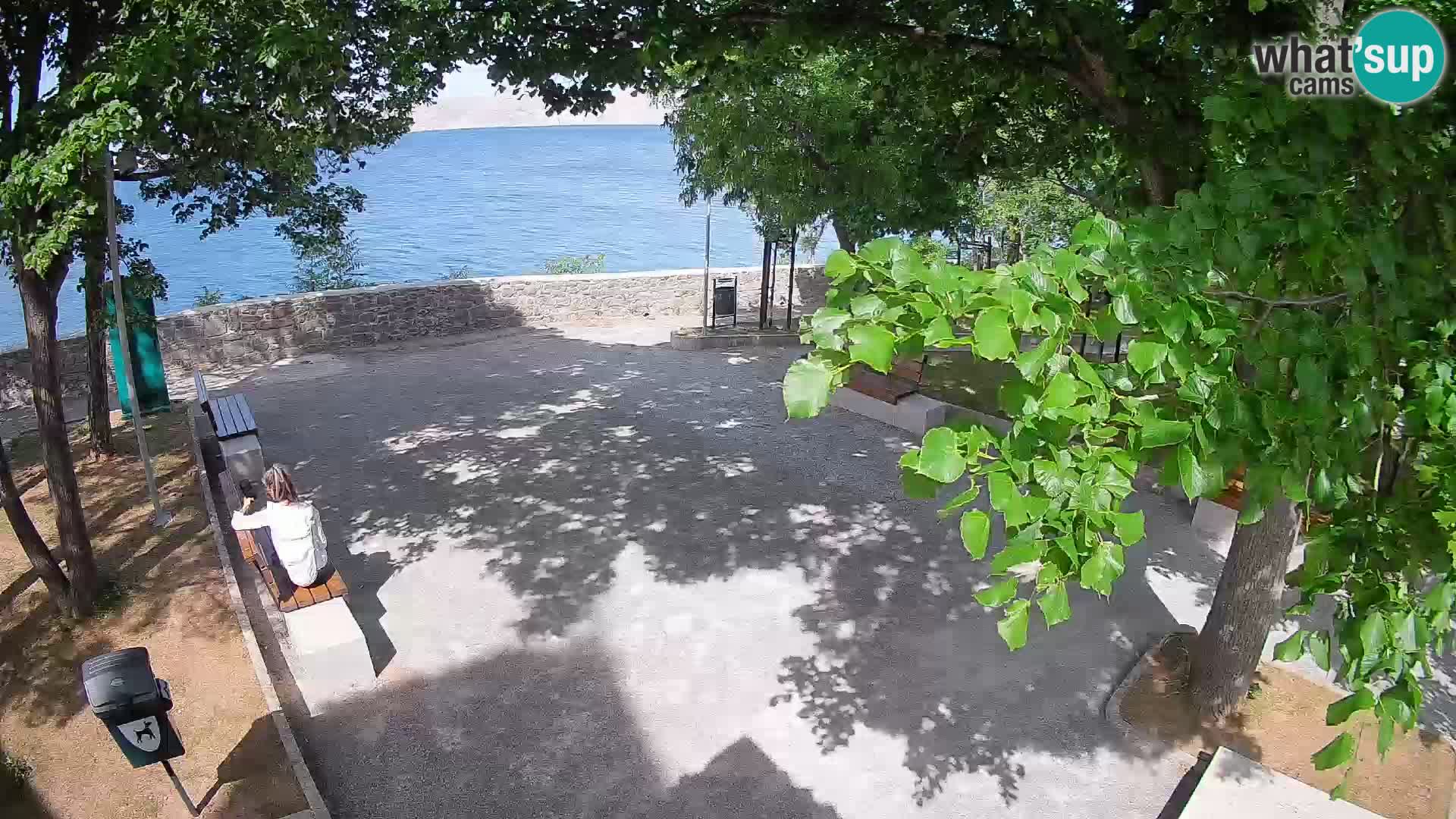 Webcam Senj en direct – Parc des Écrivains et canal du Velebit