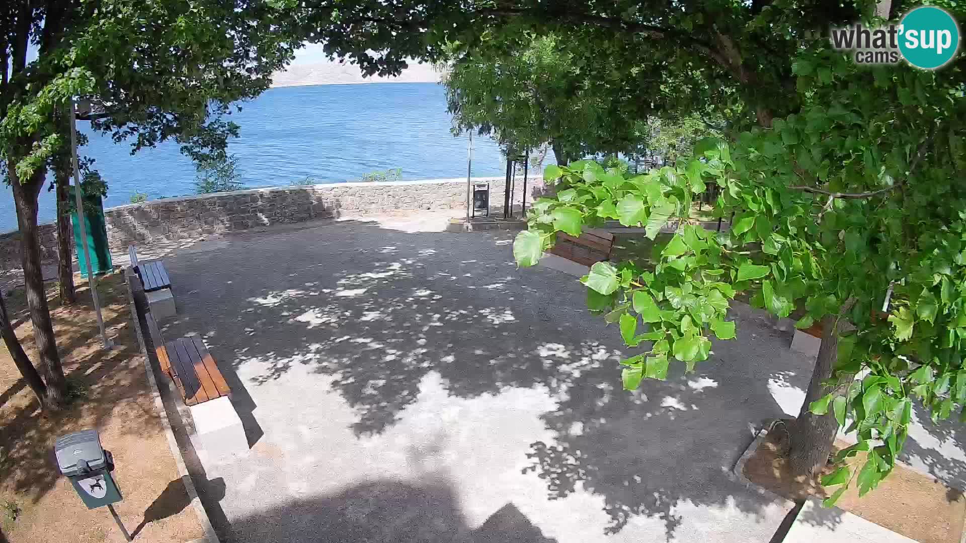 Senj Live Webcam – Schriftstellerpark und Velebit-Kanal