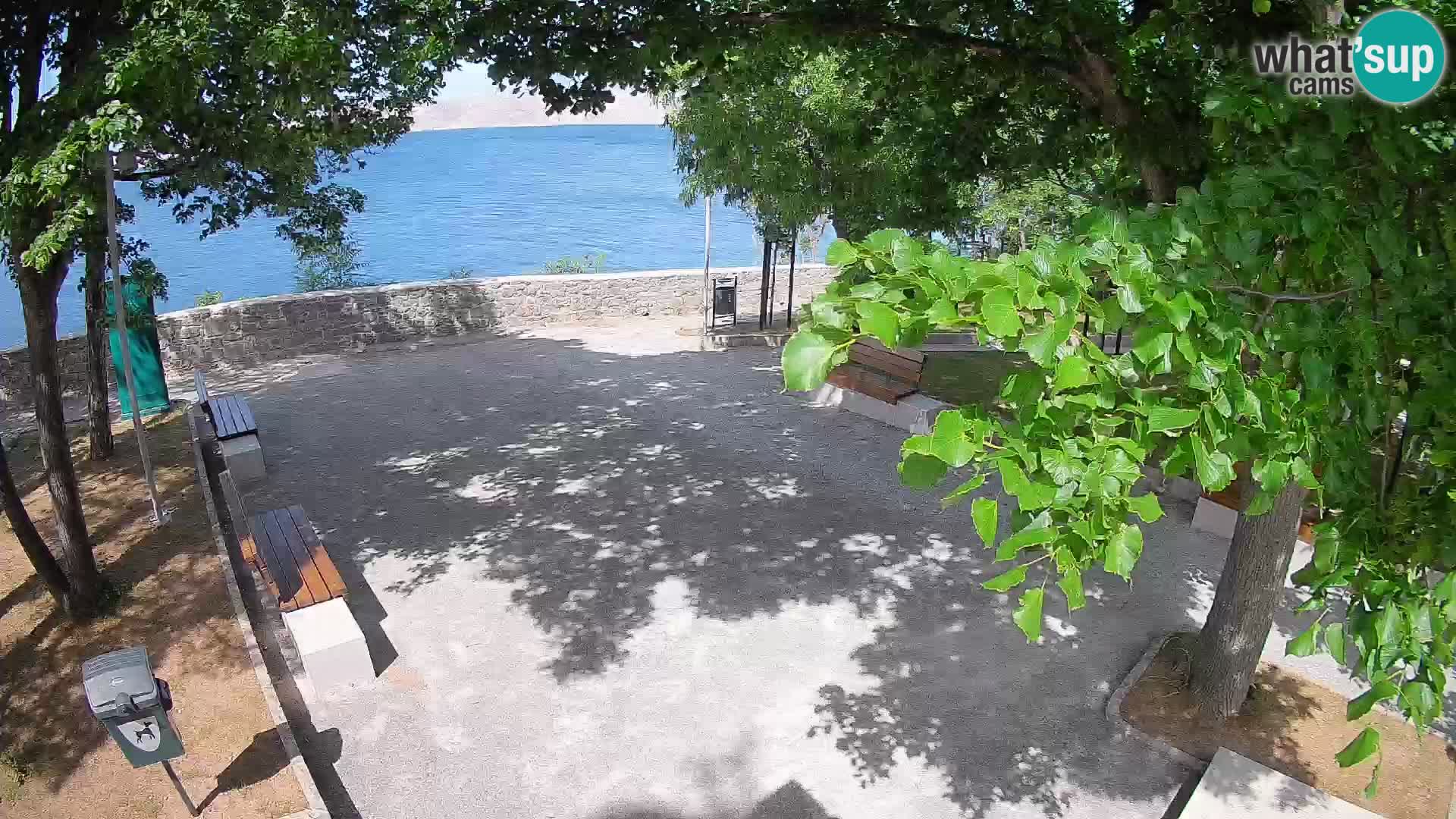 Senj Live Cam – Writers’ Park and the Velebit Channel