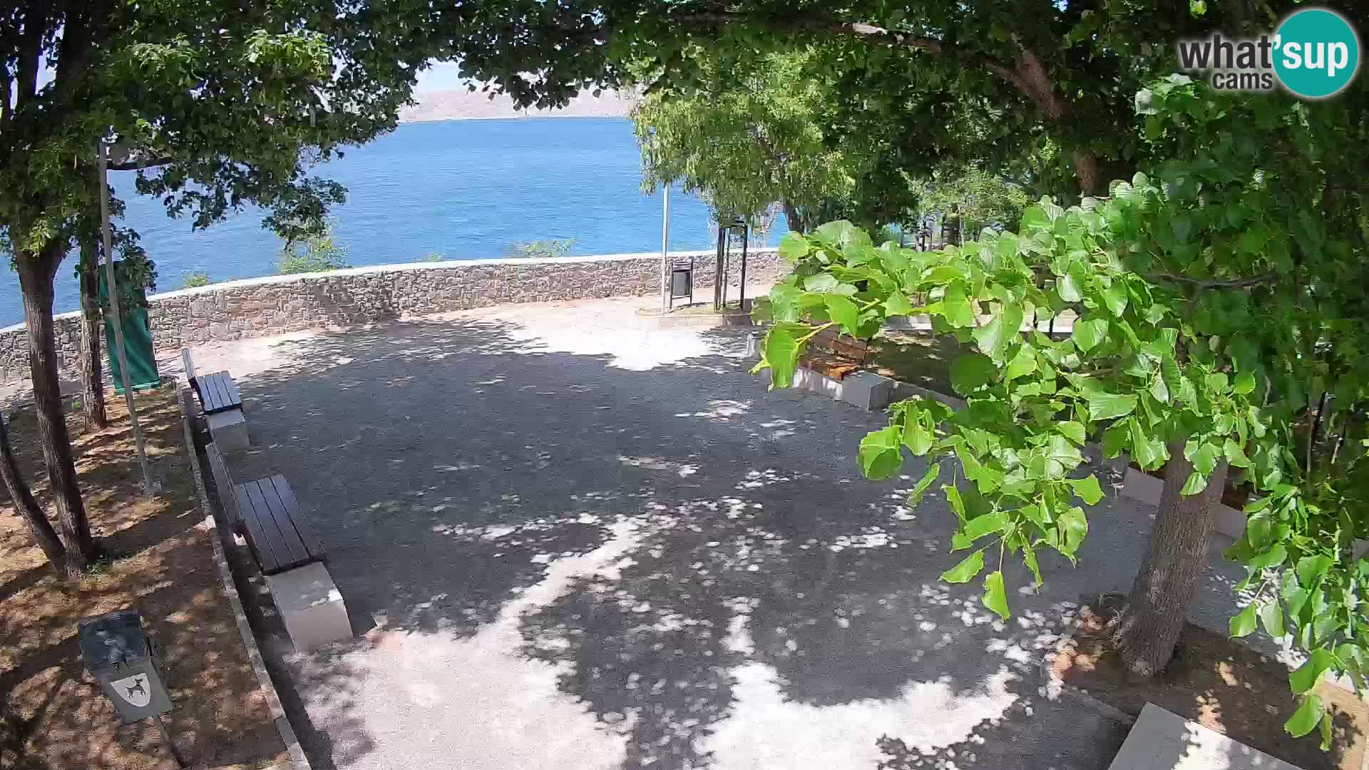 Senj Live Webcam – Schriftstellerpark und Velebit-Kanal
