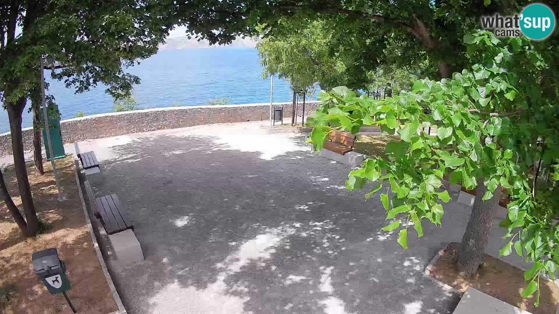 Senj Live Cam – Writers’ Park and the Velebit Channel