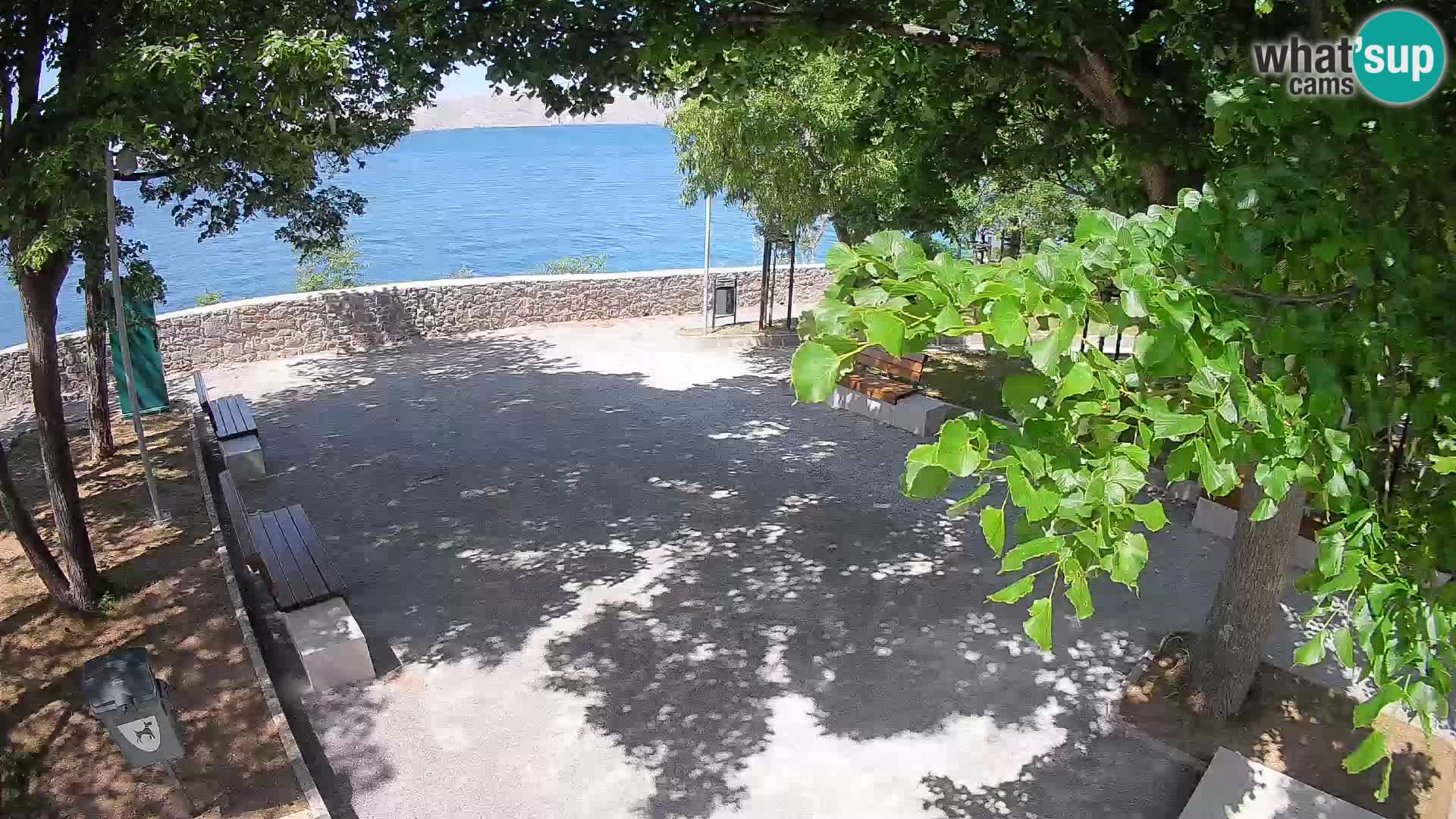 Senj Live Cam – Writers’ Park and the Velebit Channel
