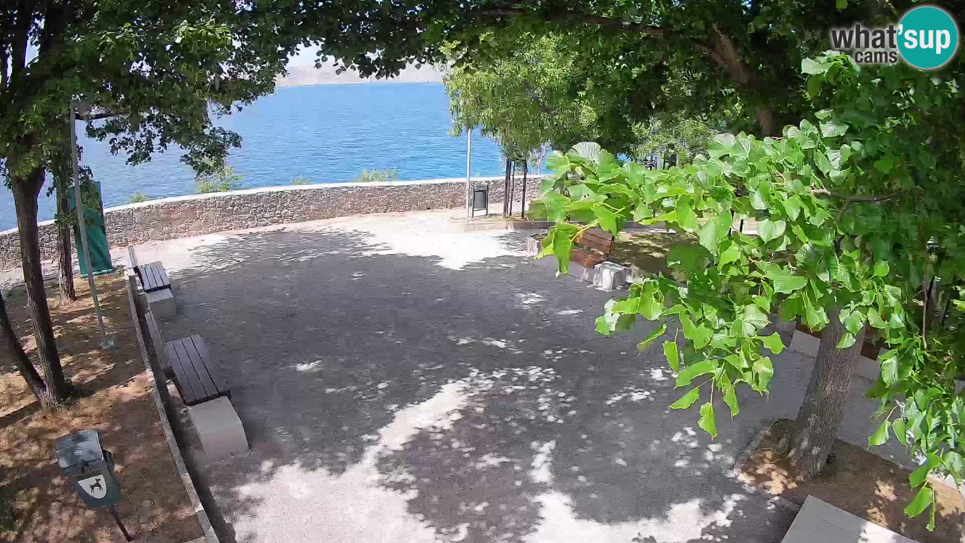 Senj Live Cam – Writers’ Park and the Velebit Channel