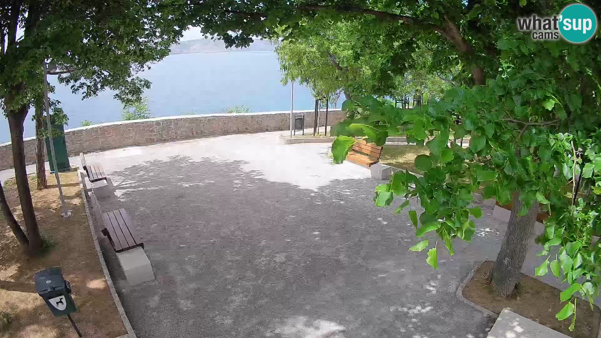 Senj Live Cam – Writers’ Park and the Velebit Channel
