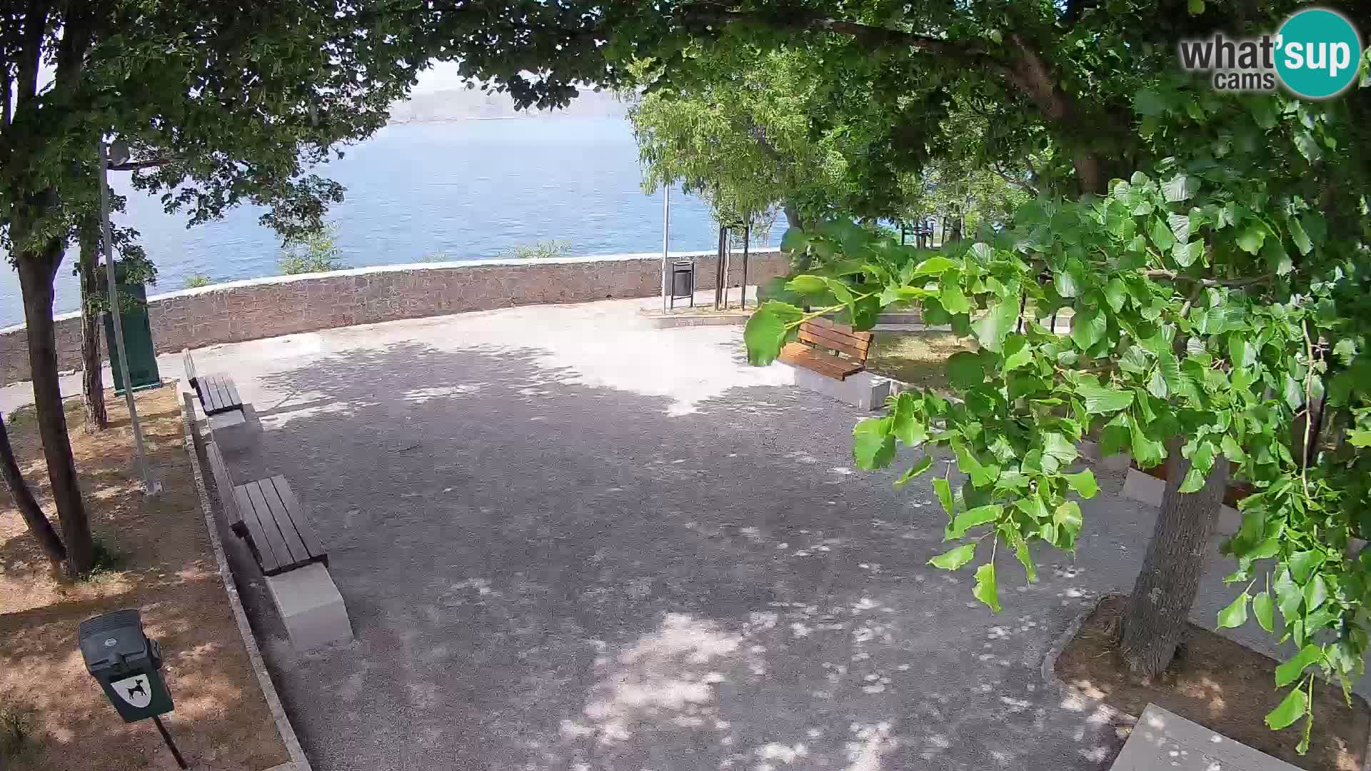 Senj Live Cam – Writers’ Park and the Velebit Channel