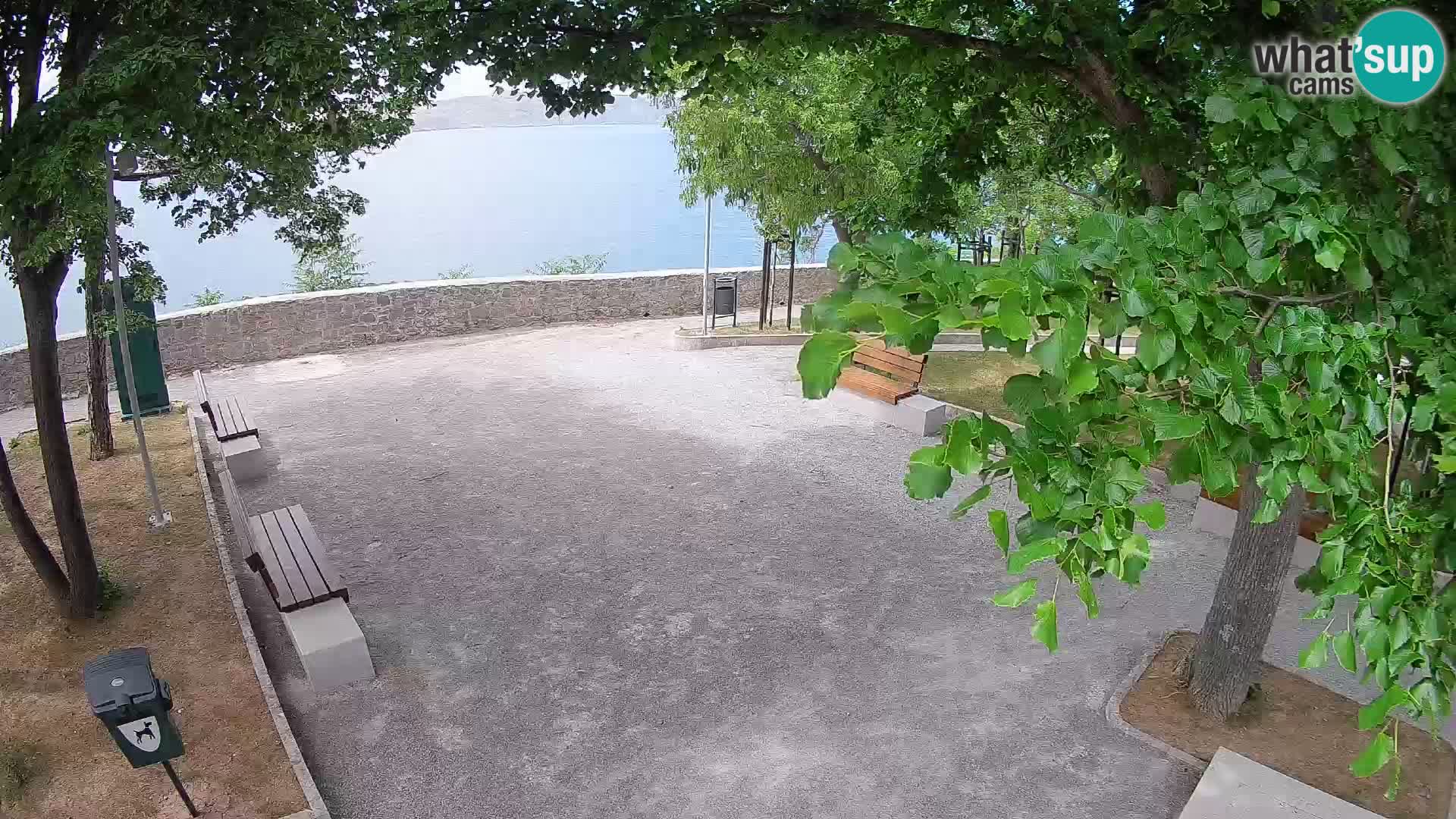 Senj Live Cam – Writers’ Park and the Velebit Channel