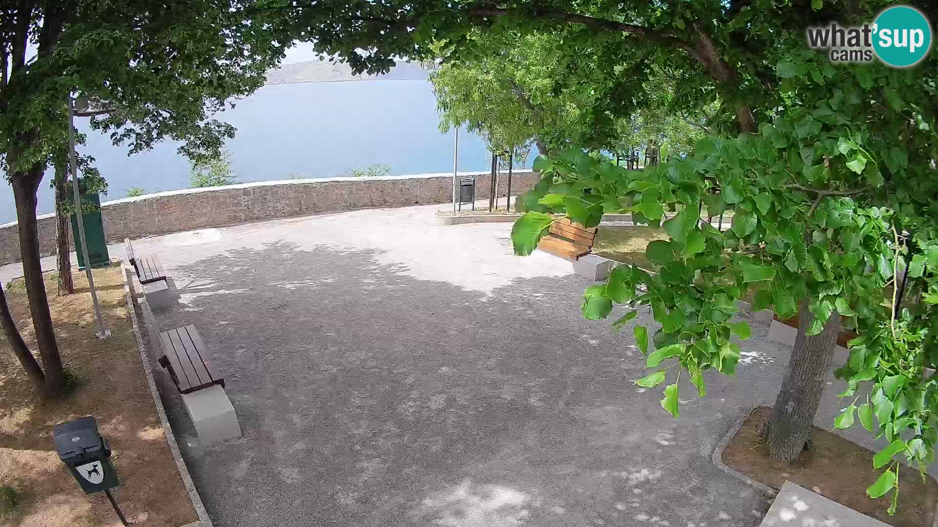 Senj Live Cam – Writers’ Park and the Velebit Channel