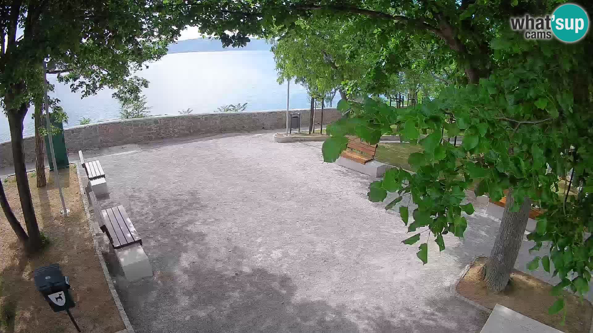Senj Live Webcam – Schriftstellerpark und Velebit-Kanal