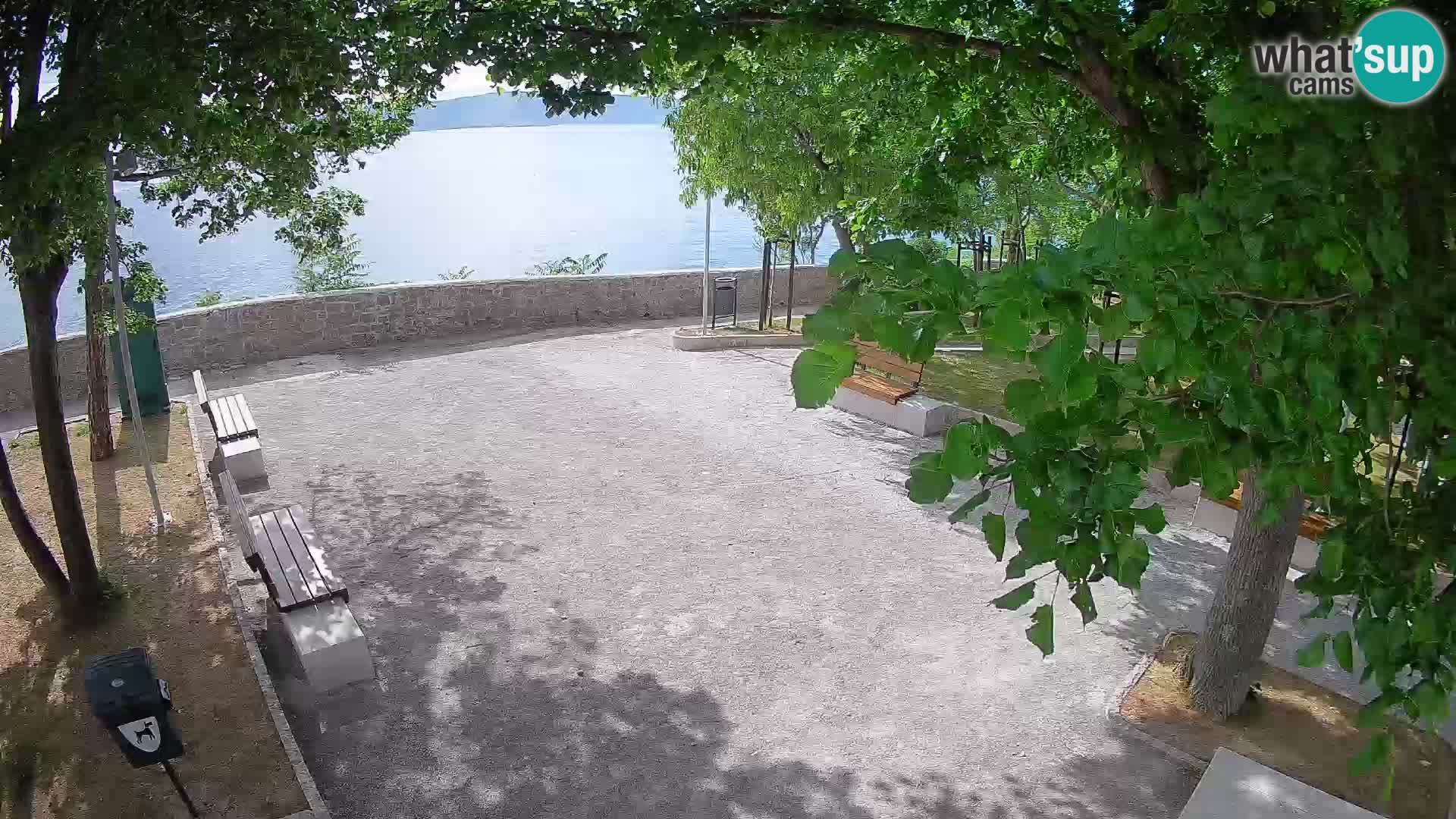 Senj Live Webcam – Schriftstellerpark und Velebit-Kanal