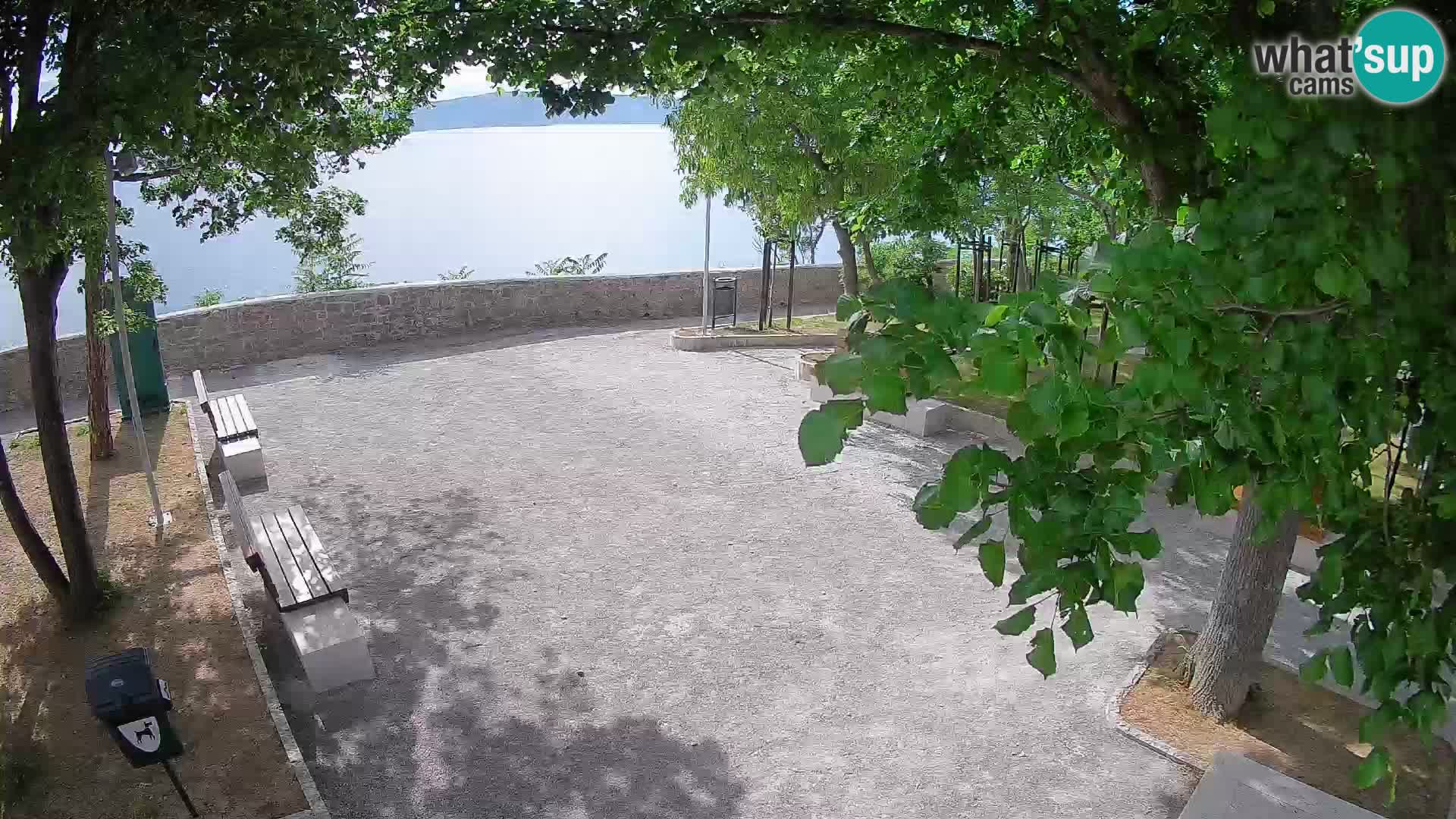 Senj Live Cam – Writers’ Park and the Velebit Channel