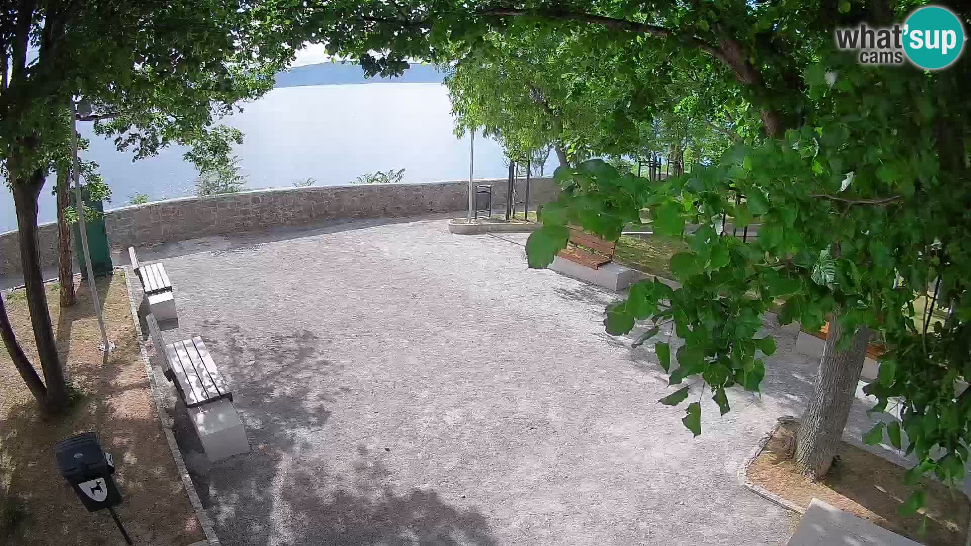 Senj Live Webcam – Schriftstellerpark und Velebit-Kanal