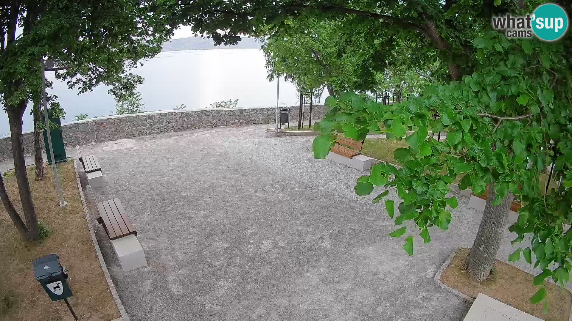 Senj Live Webcam – Schriftstellerpark und Velebit-Kanal