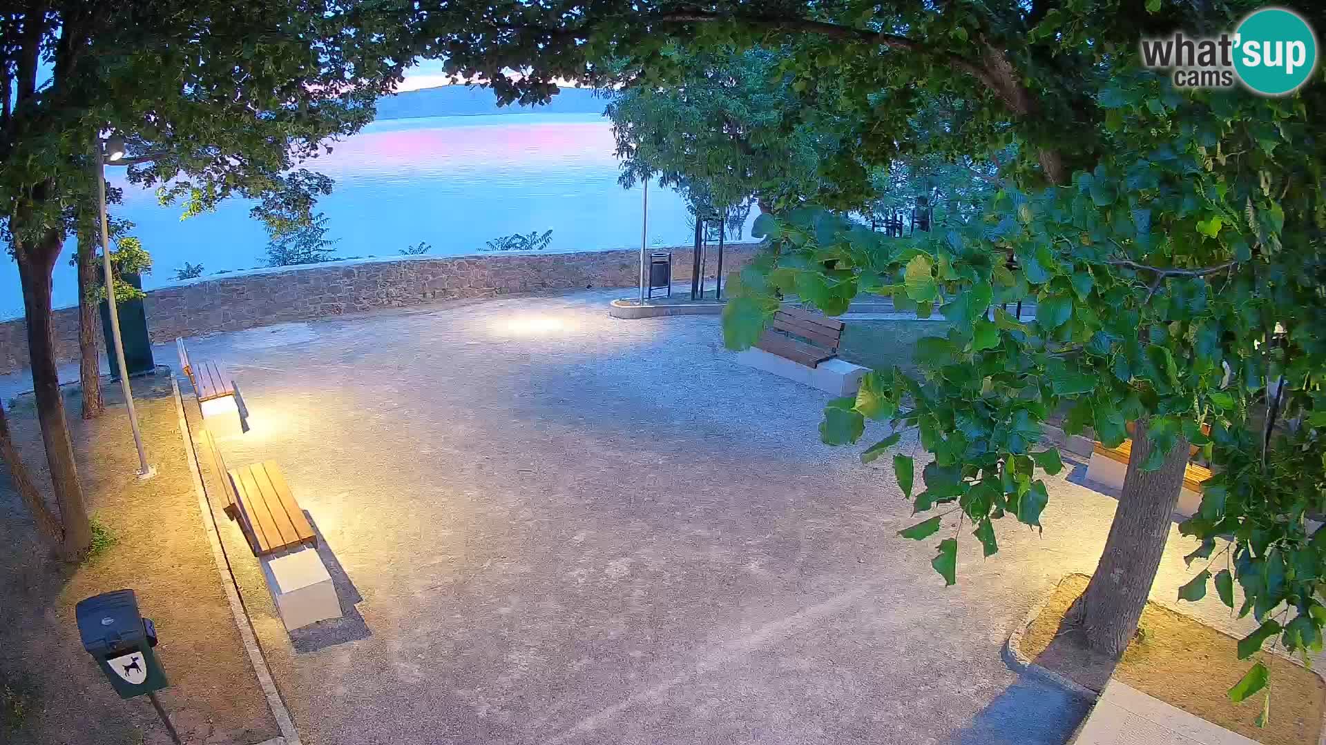 Senj Live Cam – Writers’ Park and the Velebit Channel