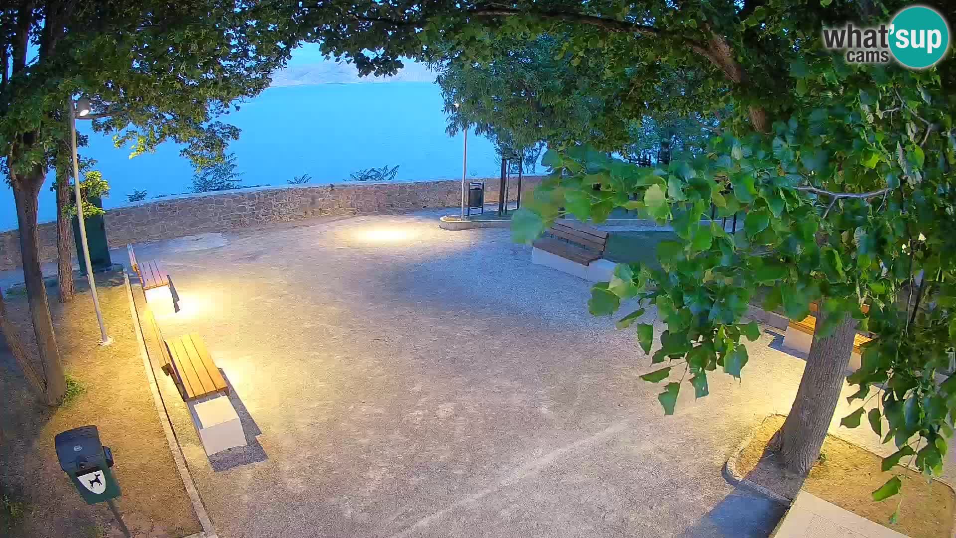 Senj Live Cam – Writers’ Park and the Velebit Channel