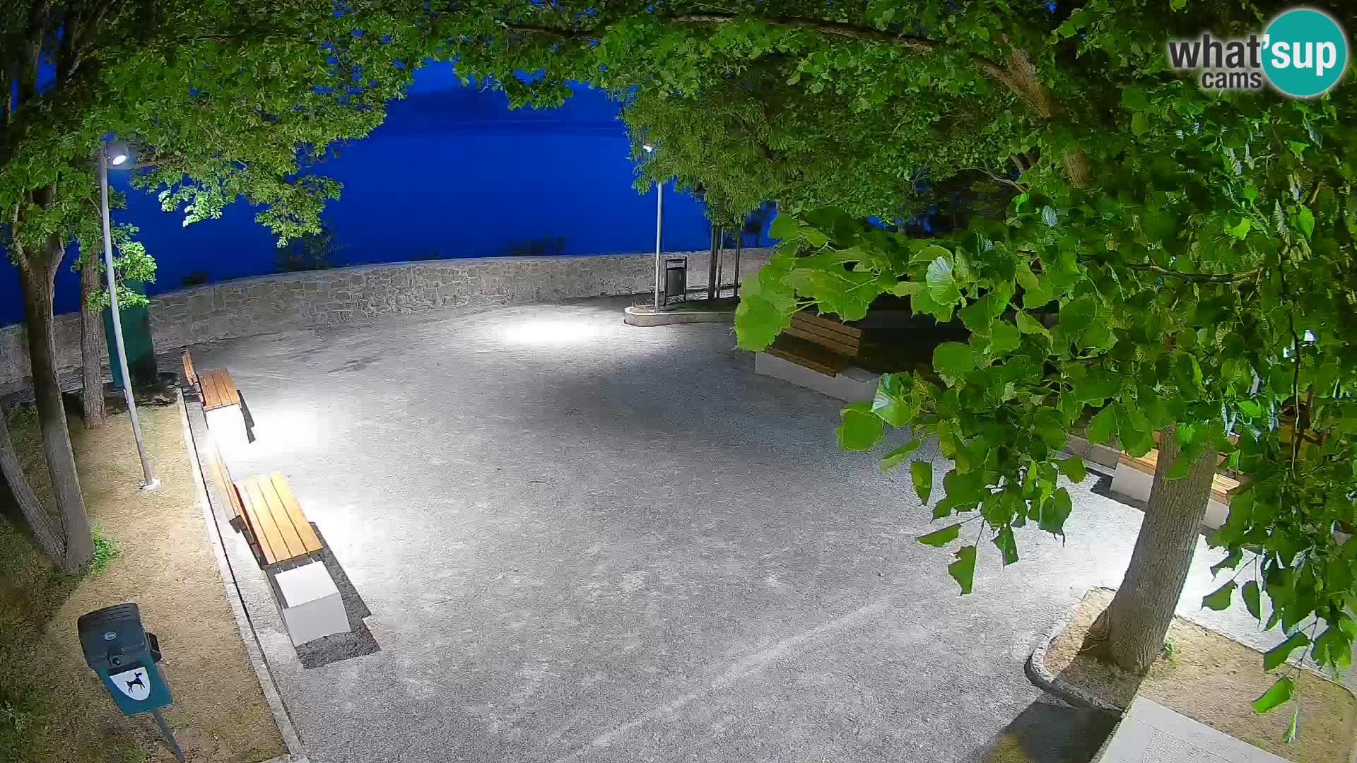 Senj Live Cam – Writers’ Park and the Velebit Channel