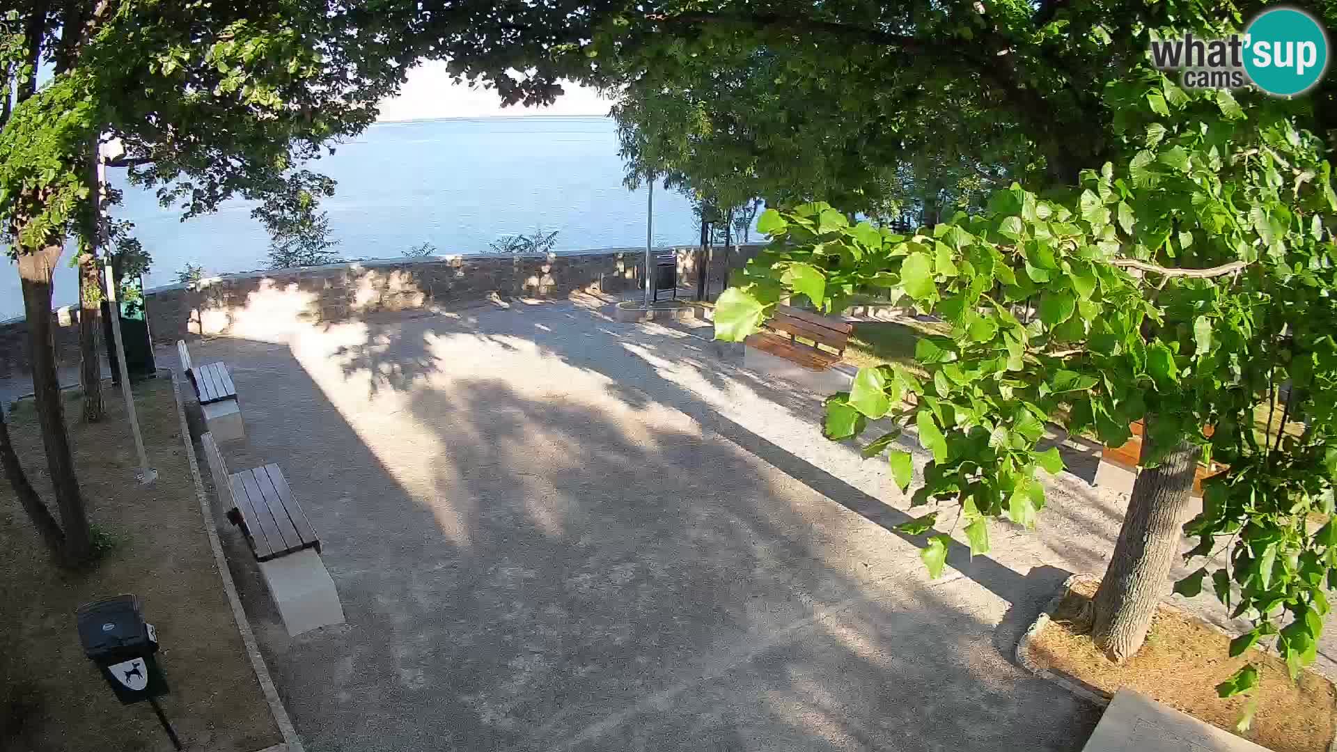 Senj Live Cam – Writers’ Park and the Velebit Channel