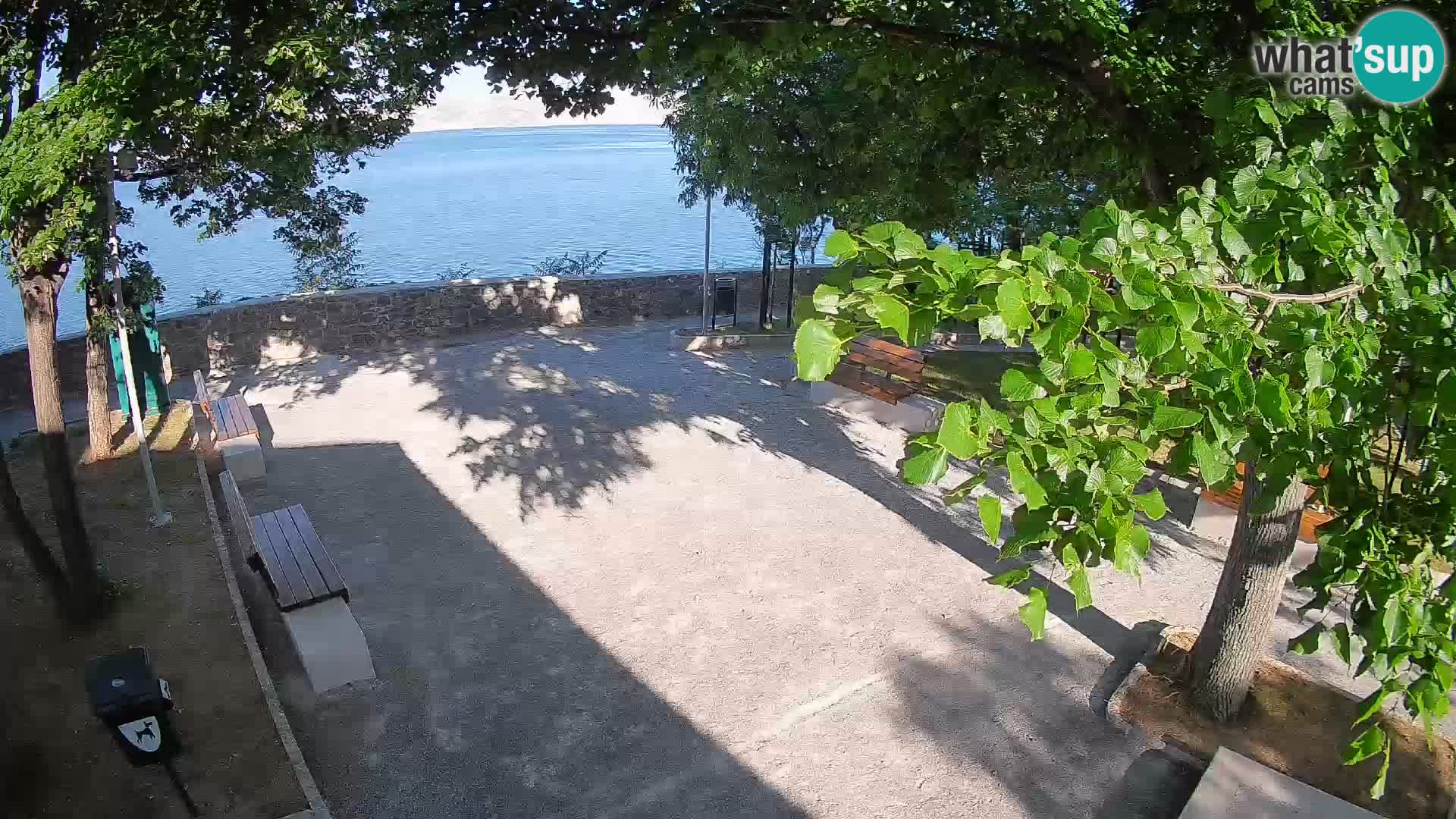 Senj Live Webcam – Schriftstellerpark und Velebit-Kanal