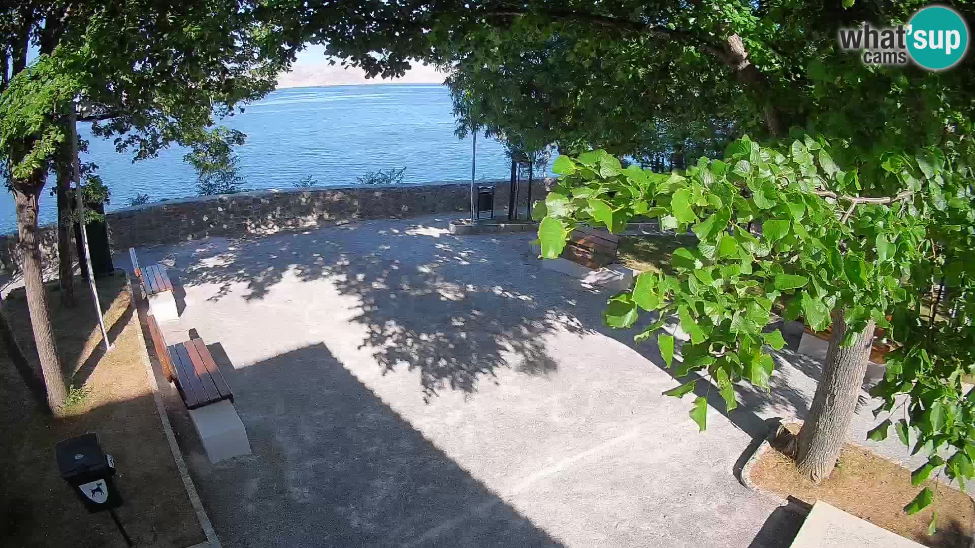 Senj Live Cam – Writers’ Park and the Velebit Channel