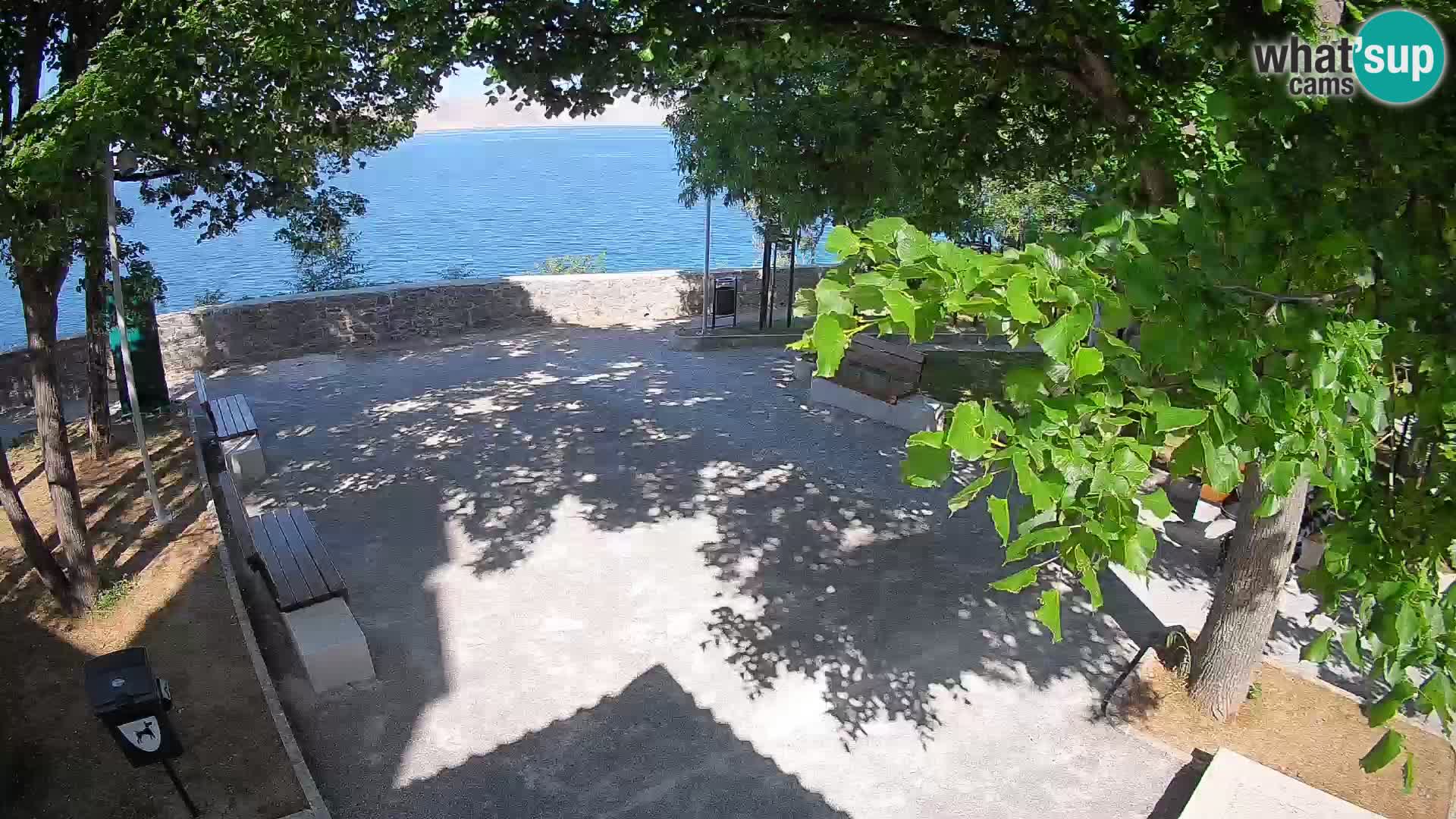 Senj Live Webcam – Schriftstellerpark und Velebit-Kanal