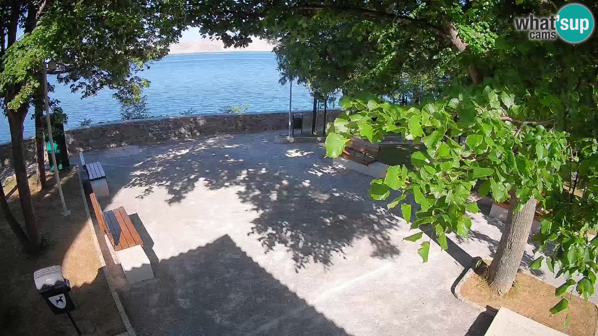 Senj Live Webcam – Schriftstellerpark und Velebit-Kanal