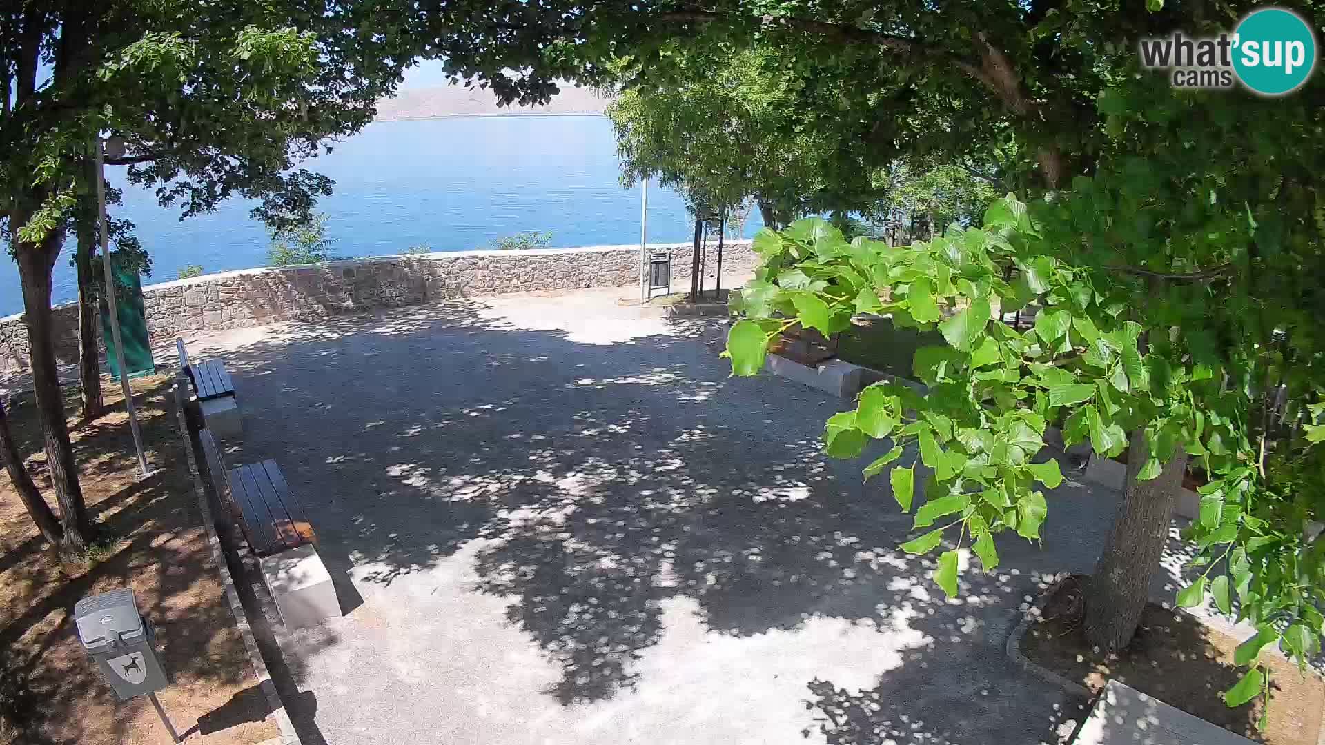 Senj Live Webcam – Schriftstellerpark und Velebit-Kanal