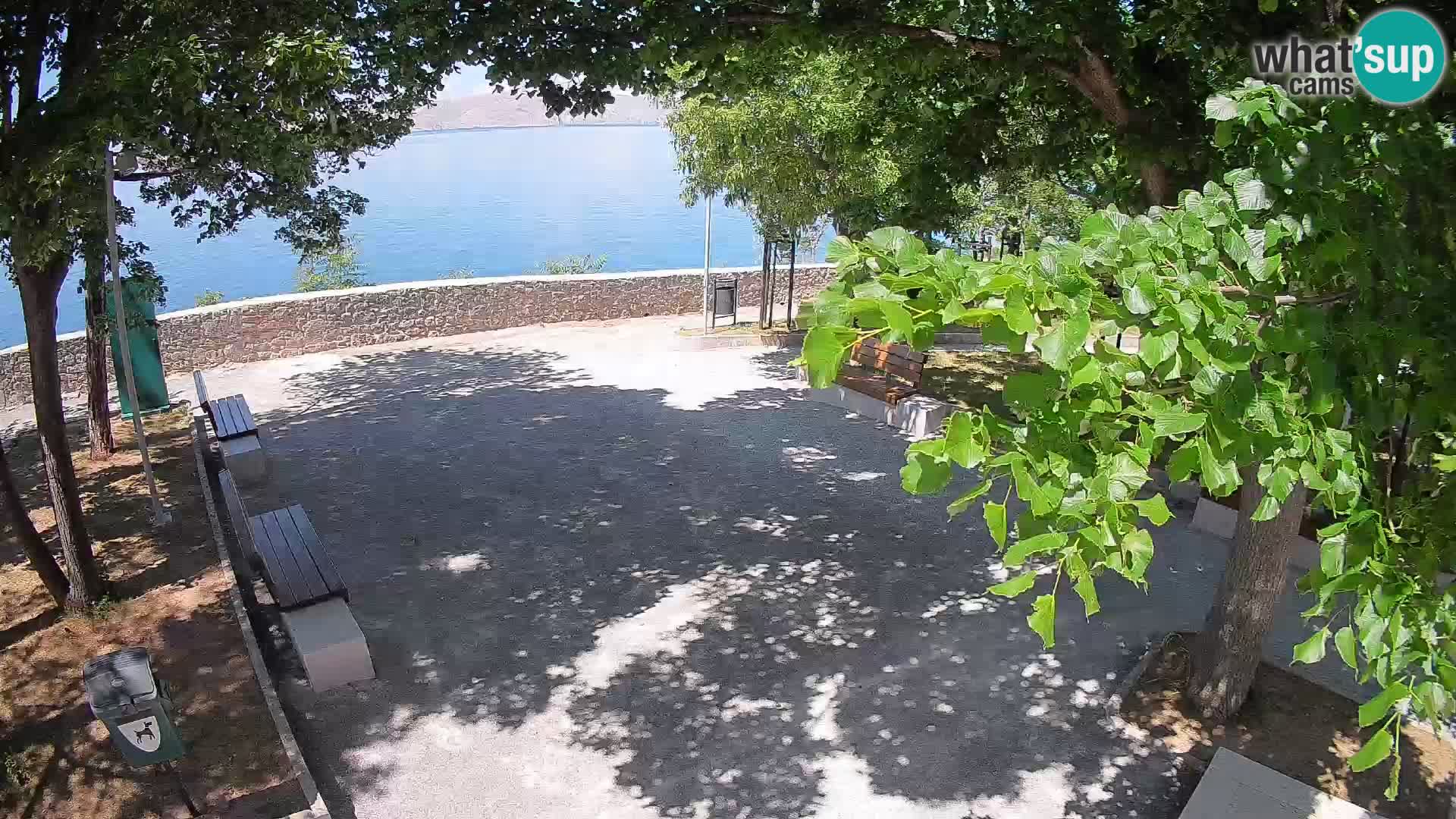 Senj Live Webcam – Schriftstellerpark und Velebit-Kanal