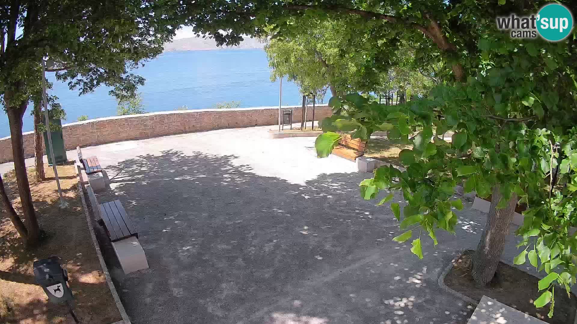 Senj Live Cam – Writers’ Park and the Velebit Channel