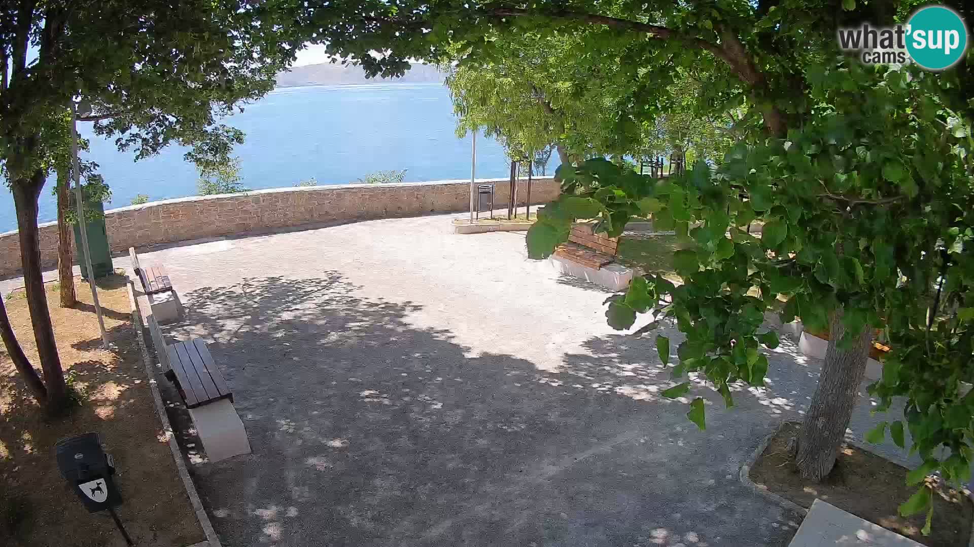 Senj Live Webcam – Schriftstellerpark und Velebit-Kanal