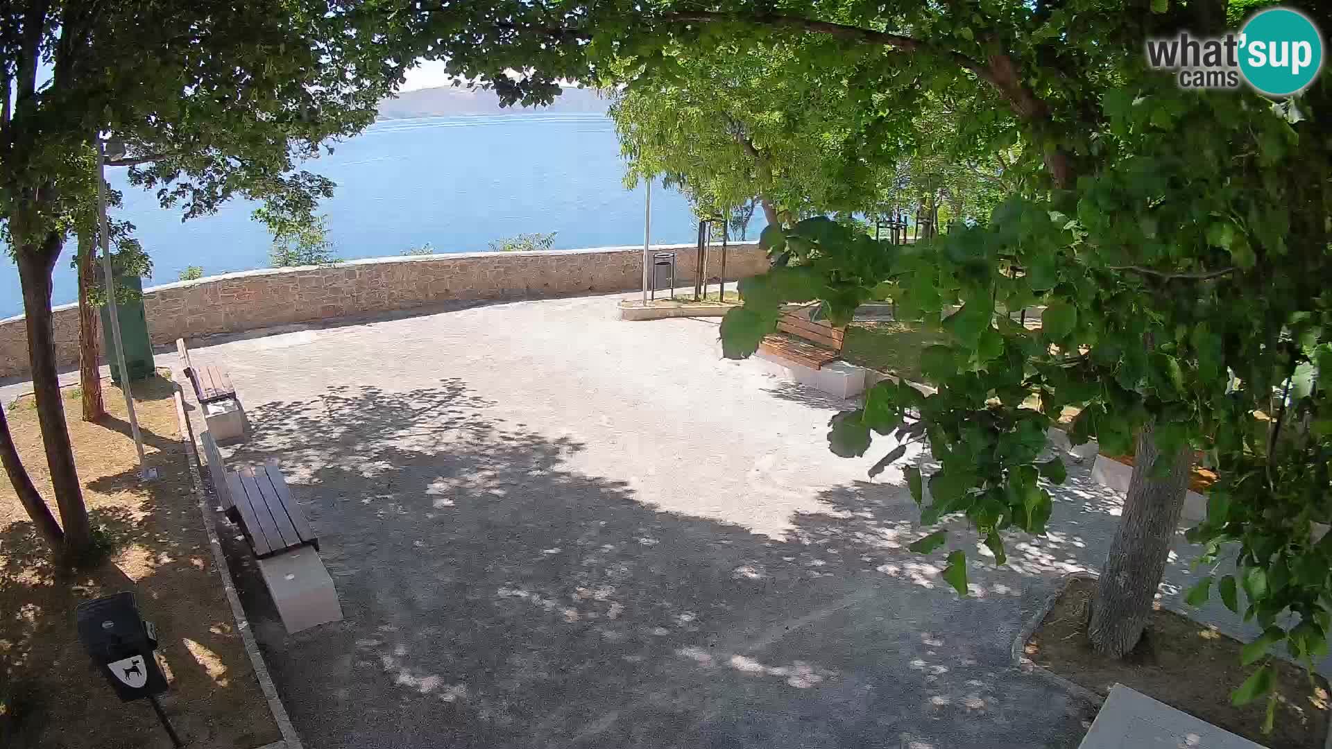 Senj Live Cam – Writers’ Park and the Velebit Channel