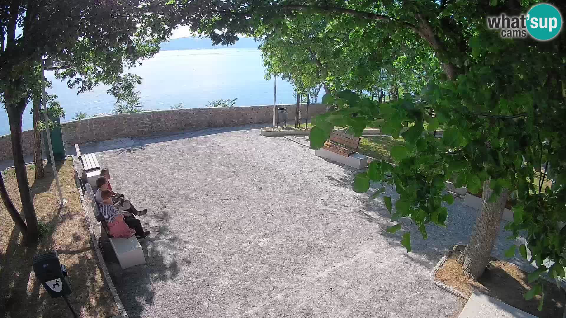 Senj Live Webcam – Schriftstellerpark und Velebit-Kanal