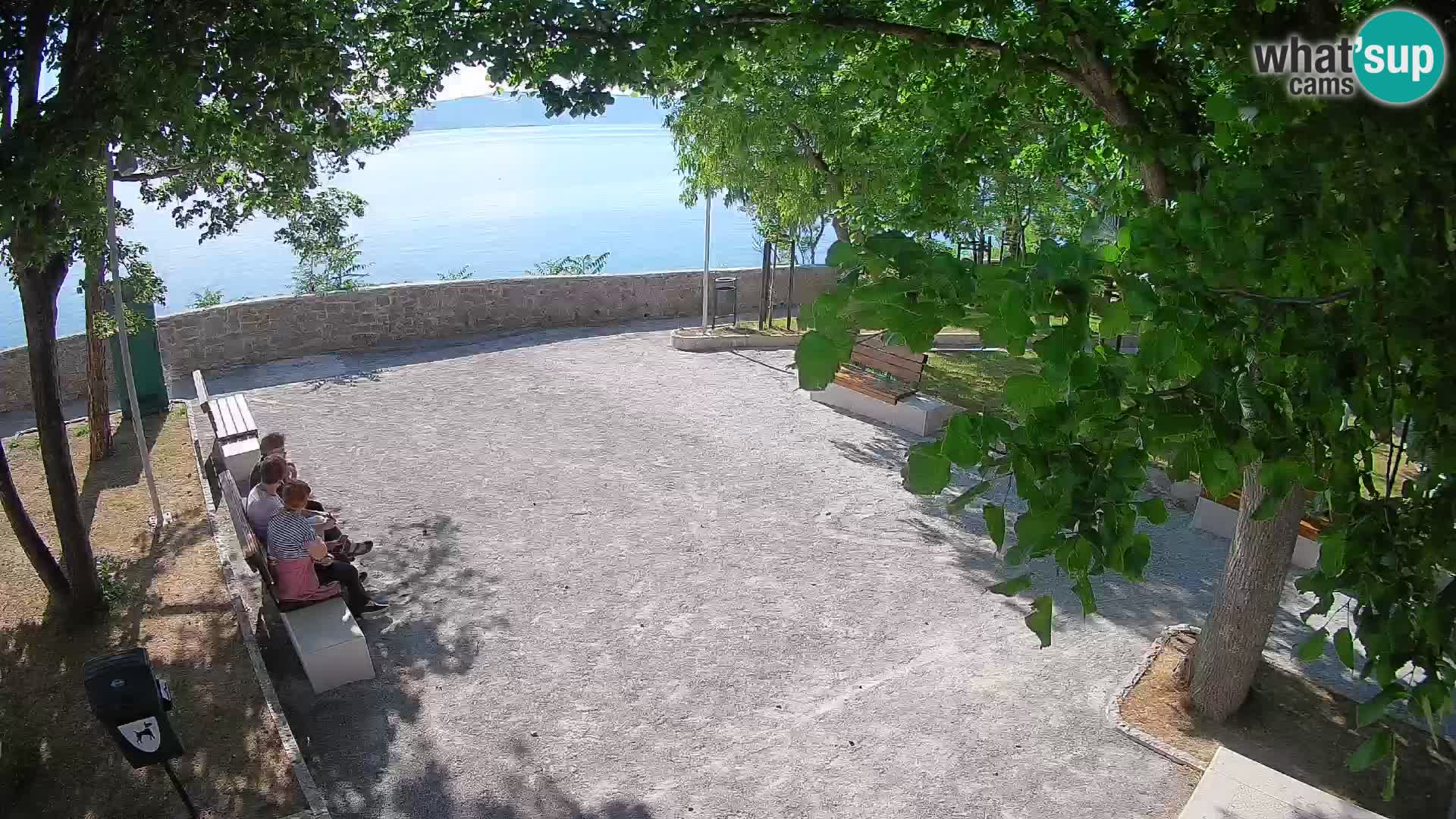 Webcam Senj en direct – Parc des Écrivains et canal du Velebit
